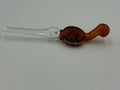 Road Runner Hand-Blown Glass Dry Pipe – Amber Fumed Spoon Pipe