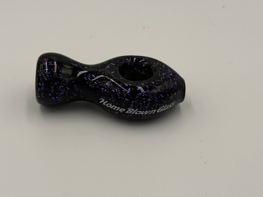 Home Blown Glass Dichro Ring Chillum – Hand Blown Borosilicate Glass Pipe – Made in USA