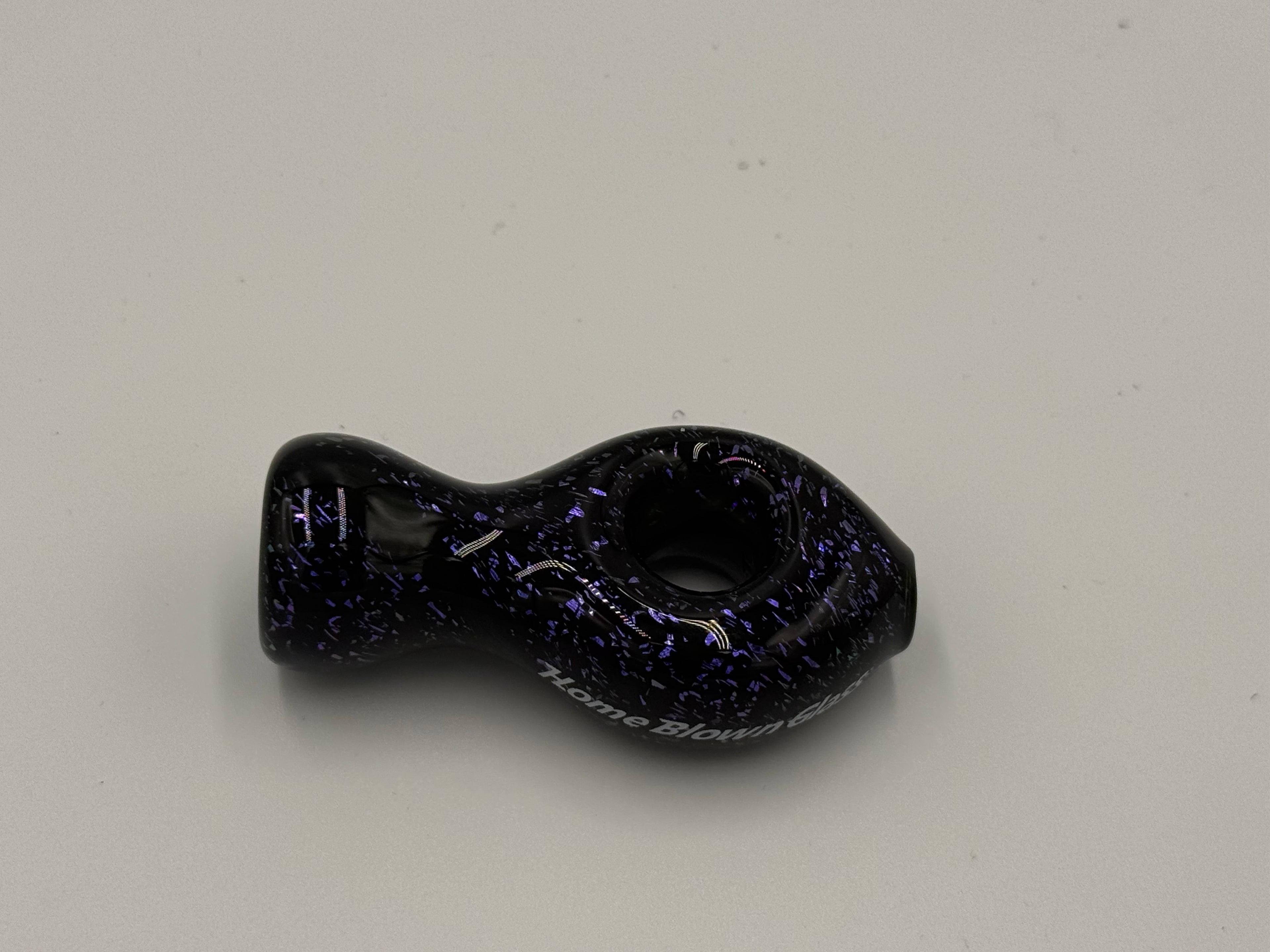 Home Blown Glass Dichro Ring Chillum – Hand Blown Borosilicate Glass Pipe – Made in USA