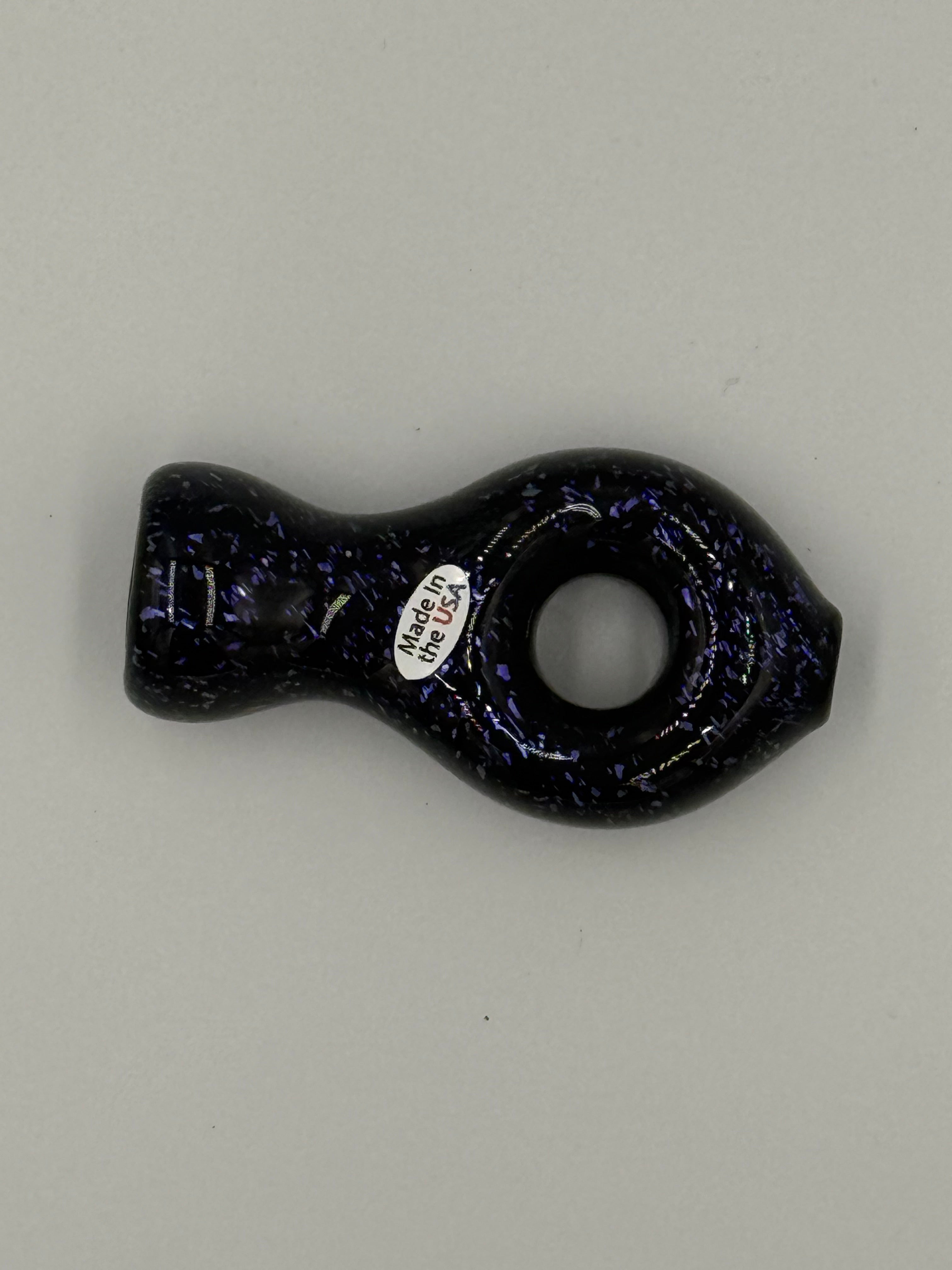 Home Blown Glass Dichro Ring Chillum – Hand Blown Borosilicate Glass Pipe – Made in USA