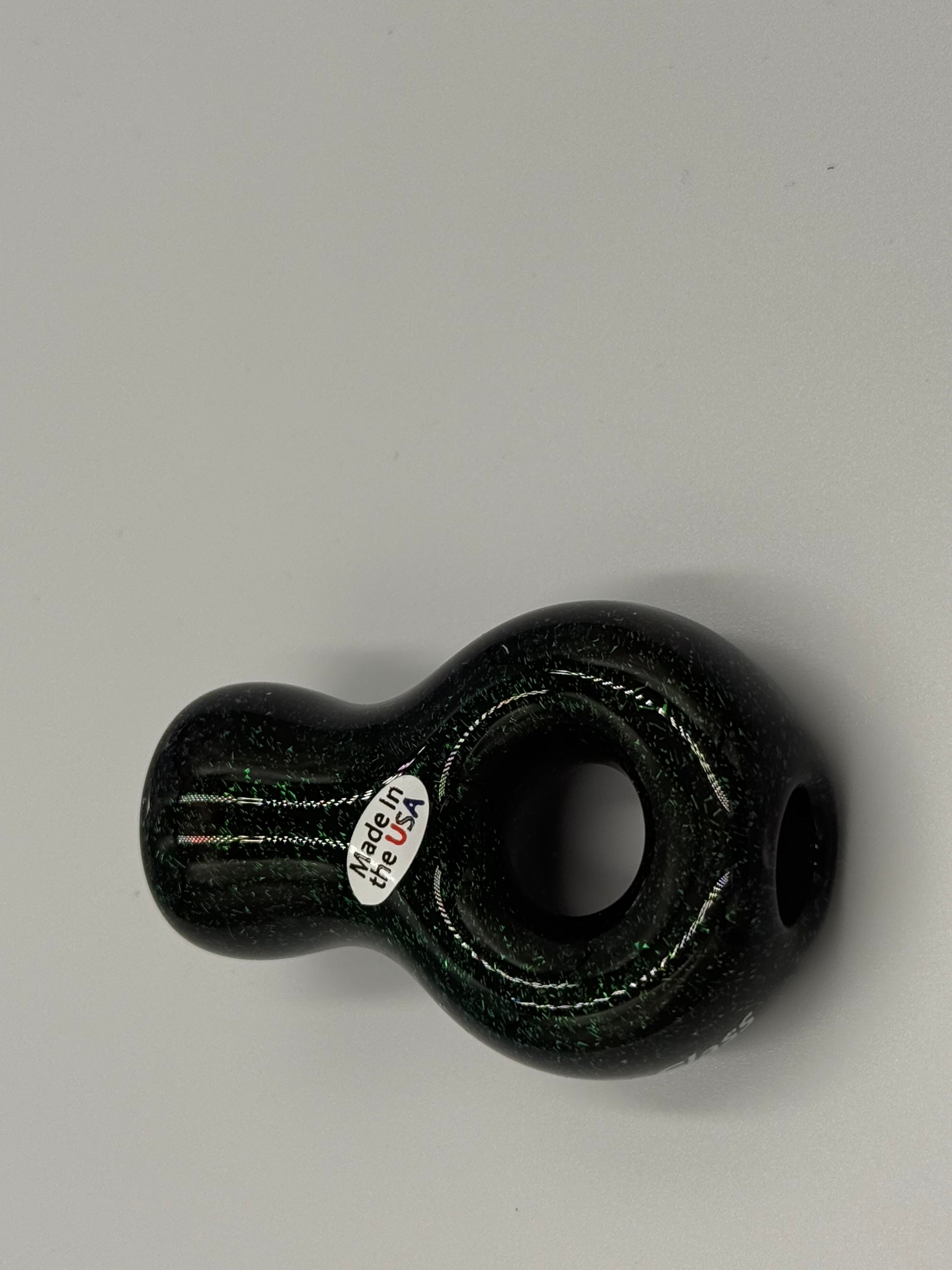 Home Blown Glass Dichro Ring Chillum – Hand Blown Borosilicate Glass Pipe – Made in USA