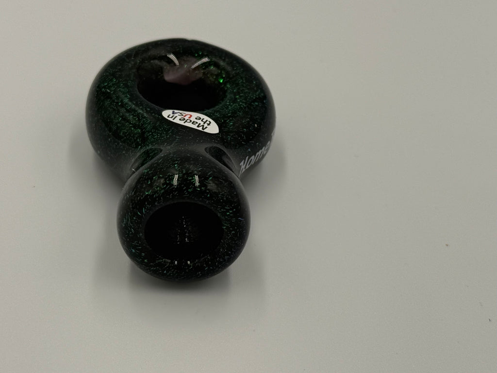 Home Blown Glass Dichro Ring Chillum – Hand Blown Borosilicate Glass Pipe – Made in USA