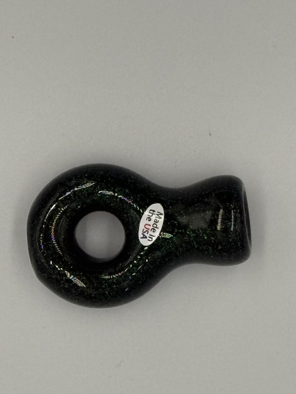 Home Blown Glass Dichro Ring Chillum – Hand Blown Borosilicate Glass Pipe – Made in USA