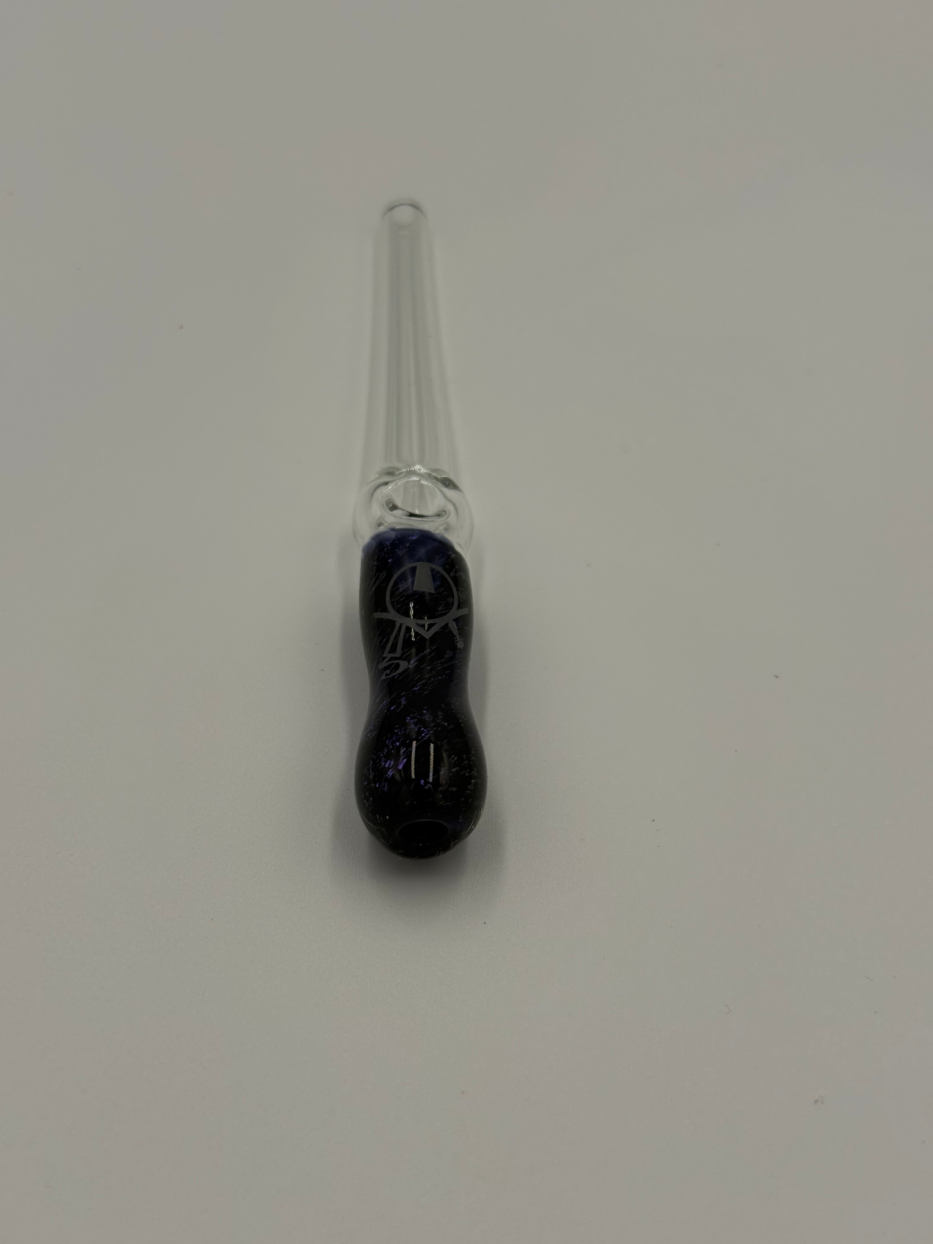 Home Blown Glass Dichro Straw – Hand Blown Borosilicate Glass Straw – Made in USA