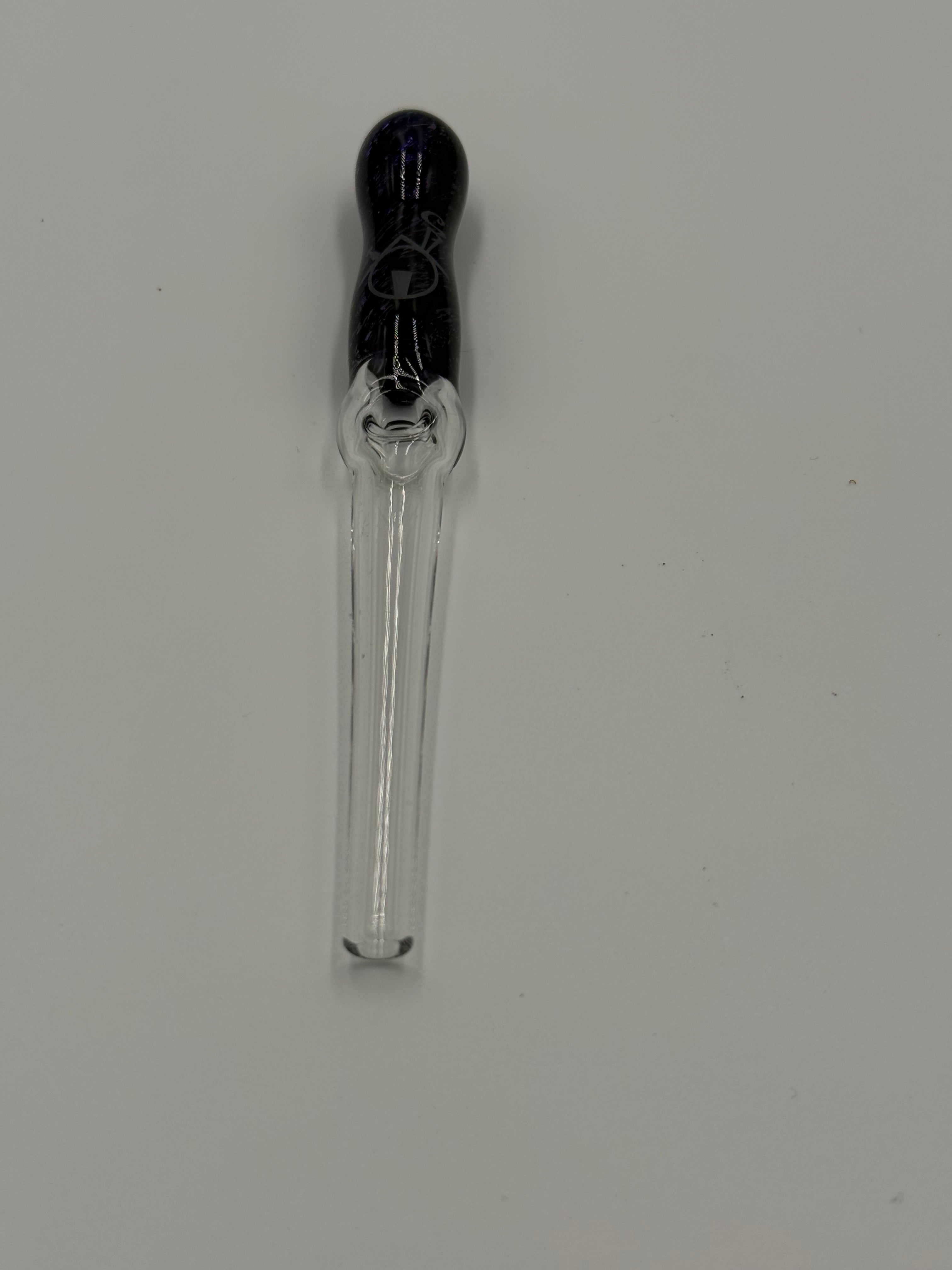 Home Blown Glass Dichro Straw – Hand Blown Borosilicate Glass Straw – Made in USA