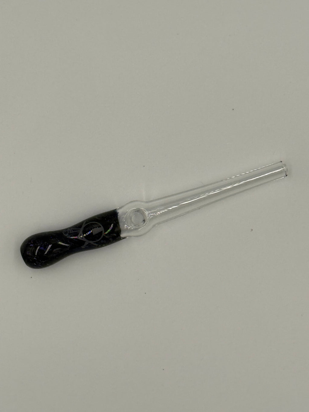 Home Blown Glass Dichro Straw – Hand Blown Borosilicate Glass Straw – Made in USA