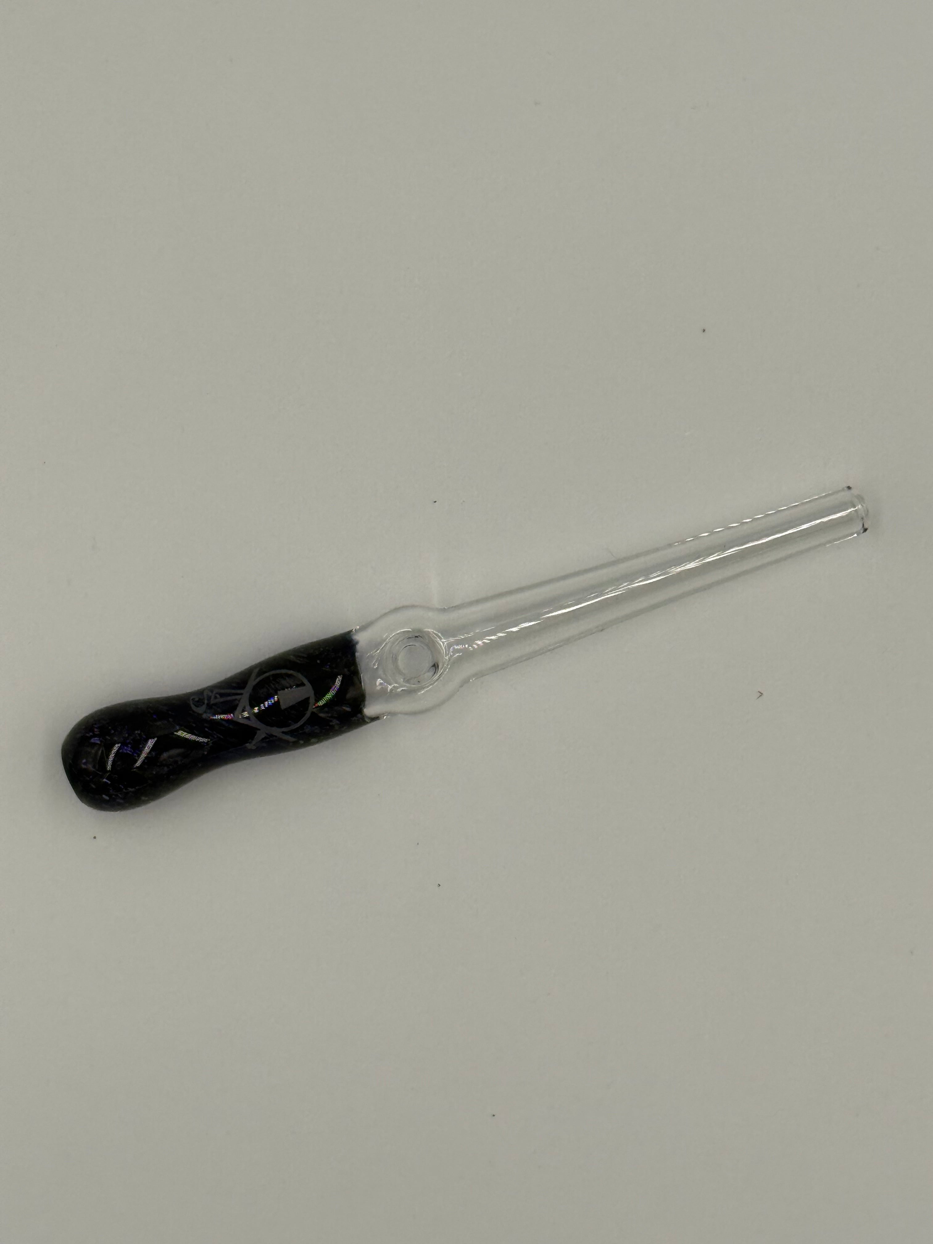 Home Blown Glass Dichro Straw – Hand Blown Borosilicate Glass Straw – Made in USA