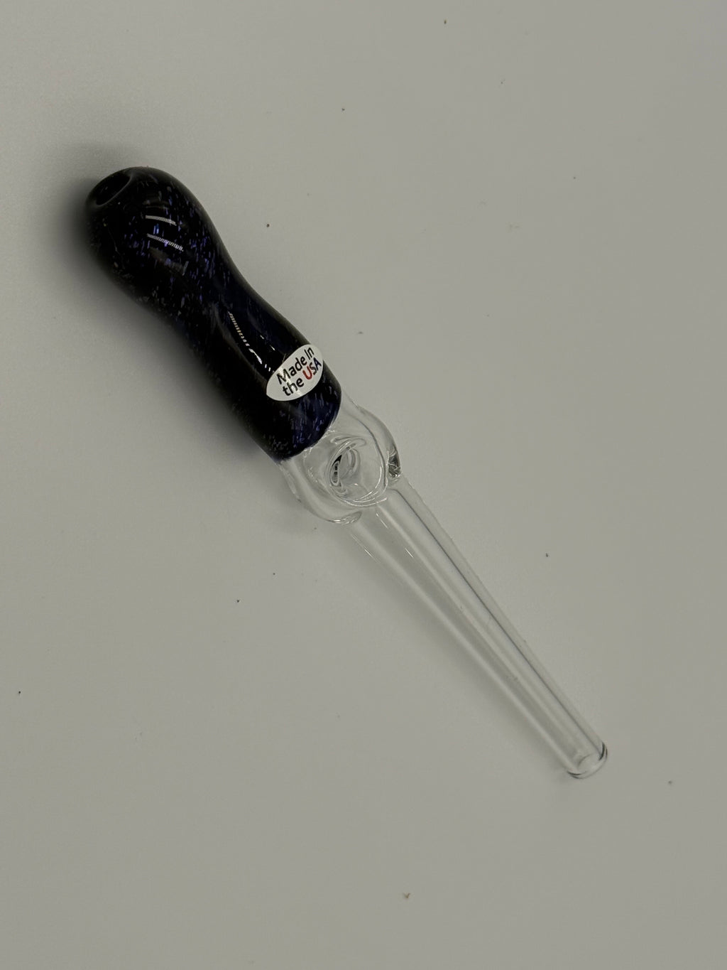 Home Blown Glass Dichro Straw – Hand Blown Borosilicate Glass Straw – Made in USA