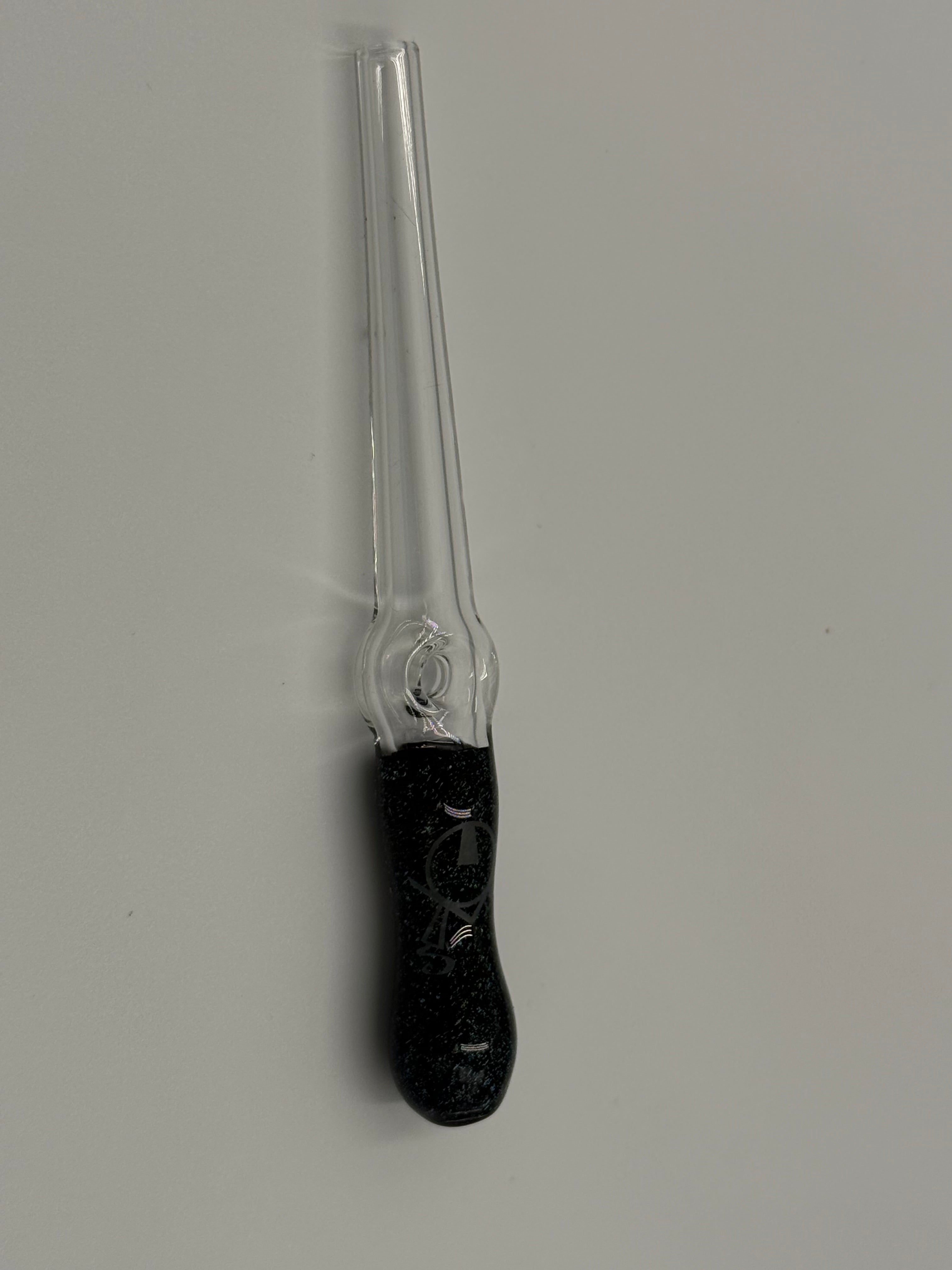 Home Blown Glass Dichro Straw – Hand Blown Borosilicate Glass Straw – Made in USA