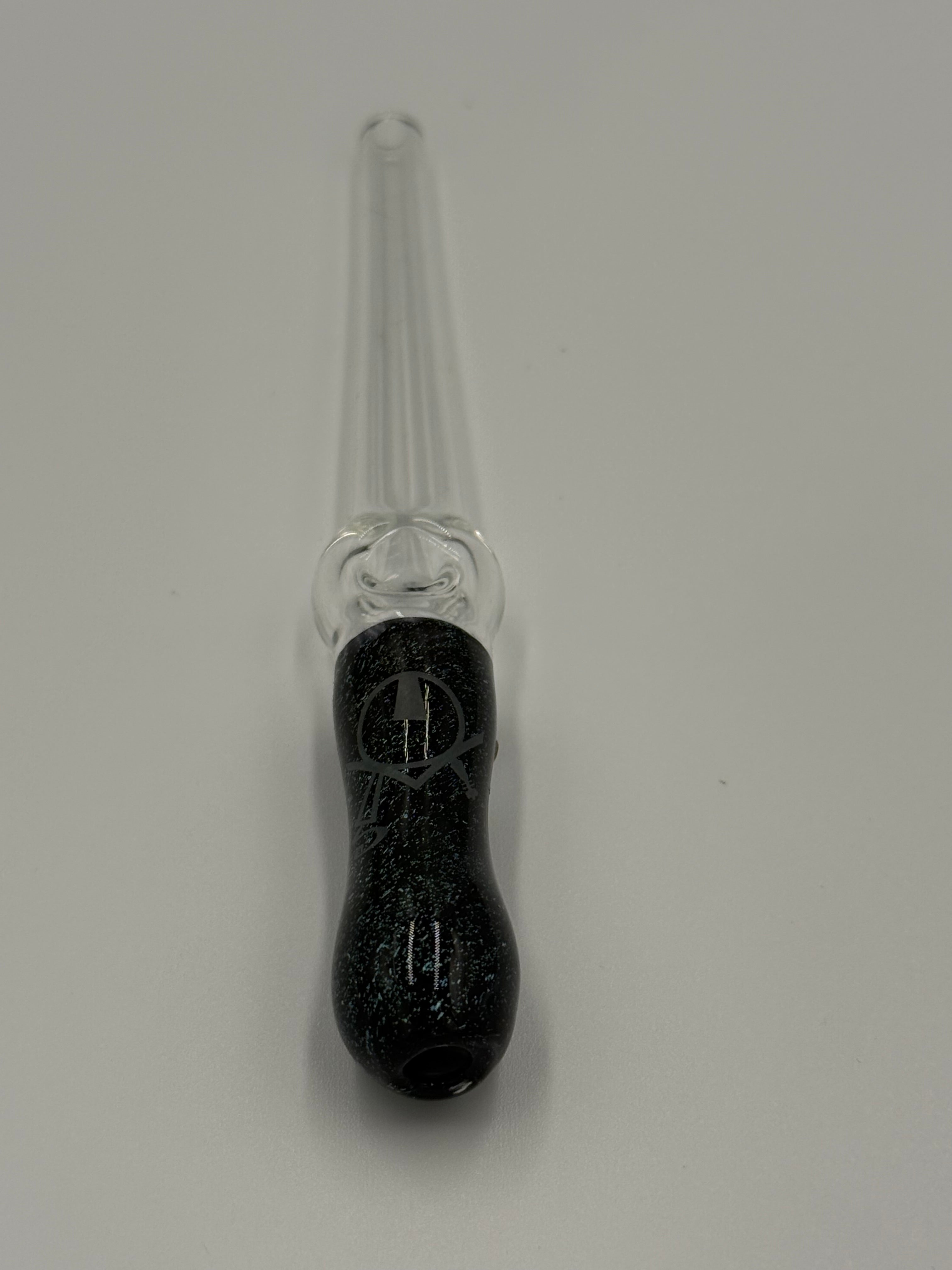 Home Blown Glass Dichro Straw – Hand Blown Borosilicate Glass Straw – Made in USA