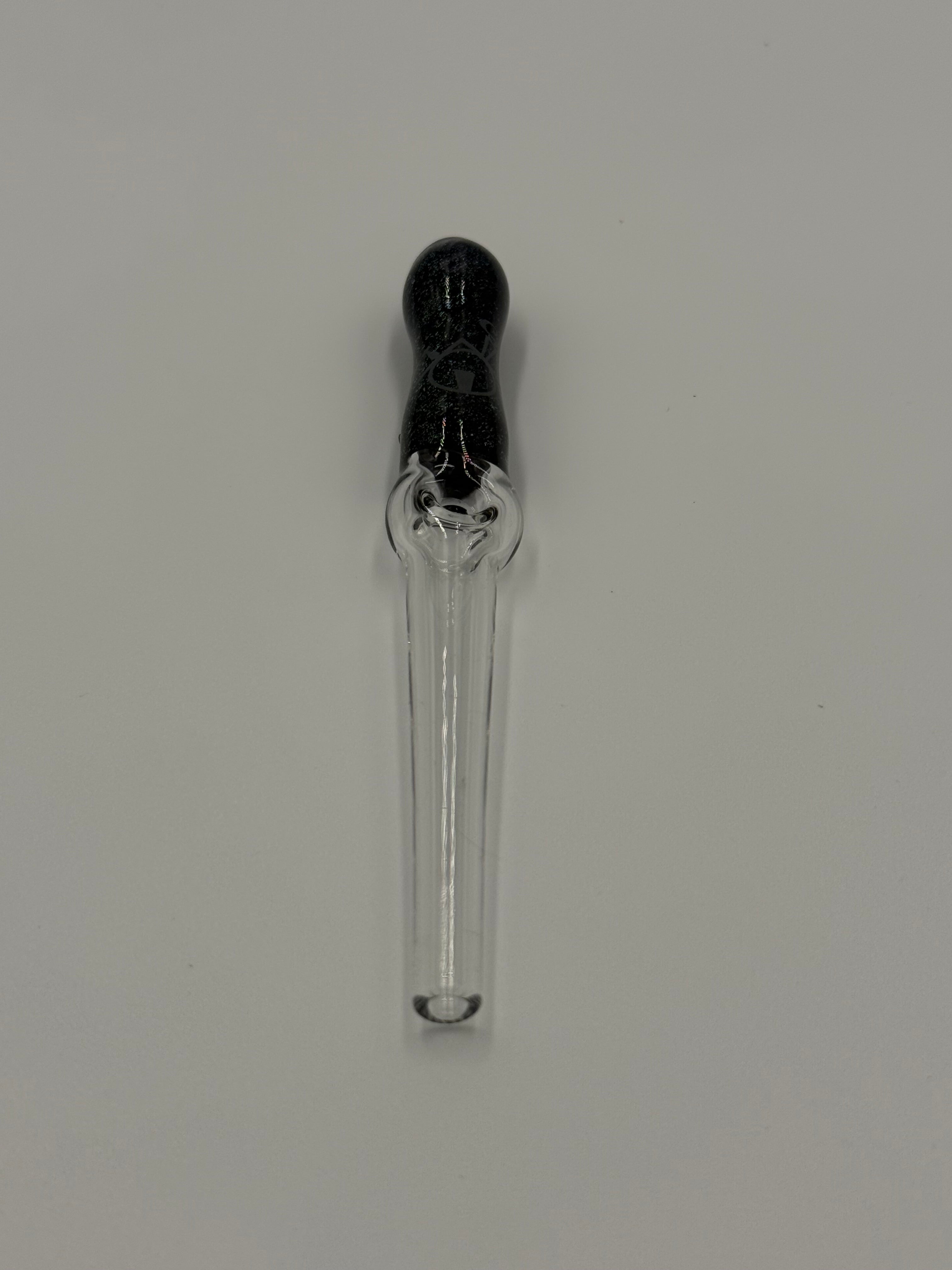 Home Blown Glass Dichro Straw – Hand Blown Borosilicate Glass Straw – Made in USA
