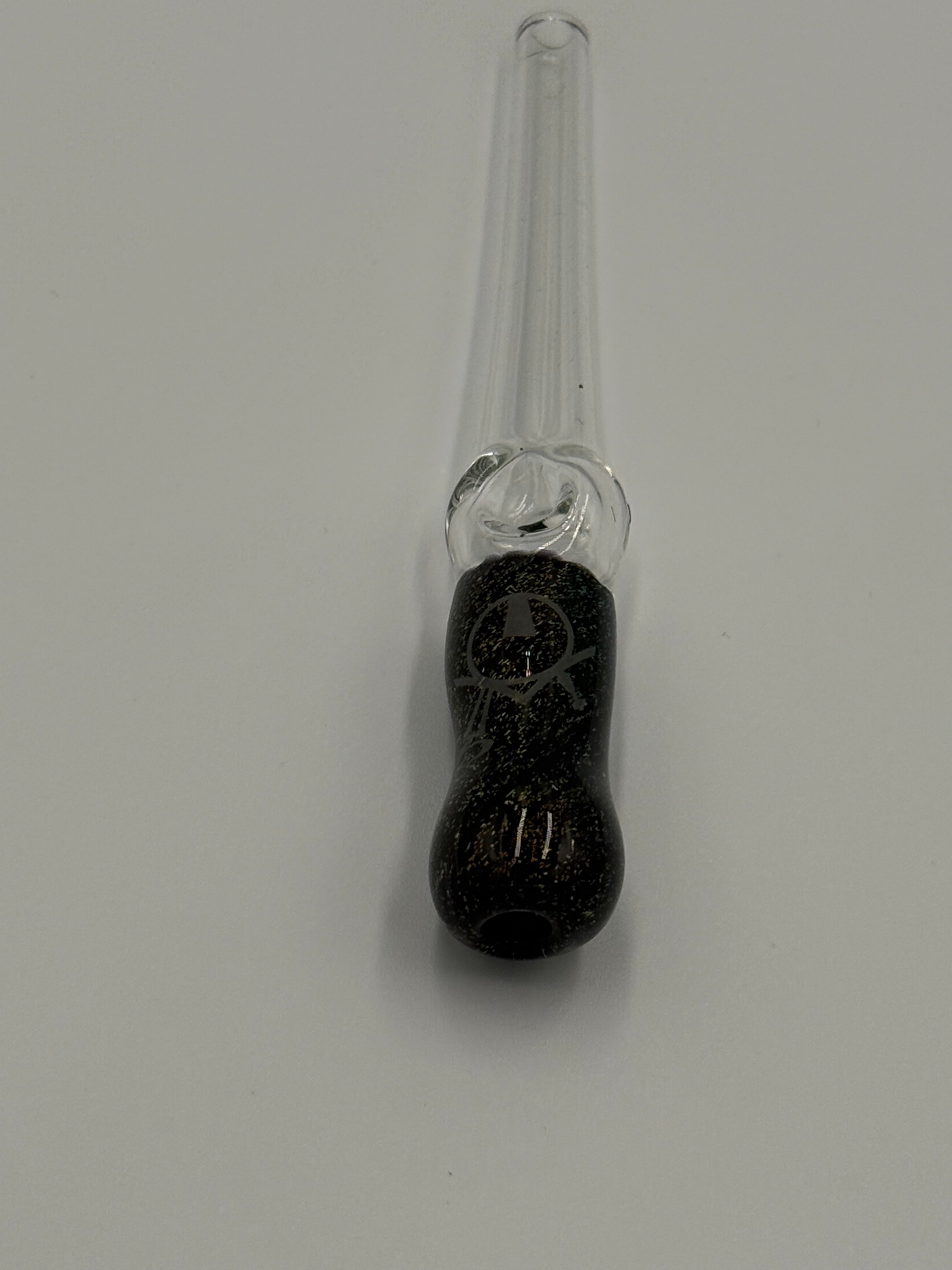 Home Blown Glass Dichro Straw – Hand Blown Borosilicate Glass Straw – Made in USA