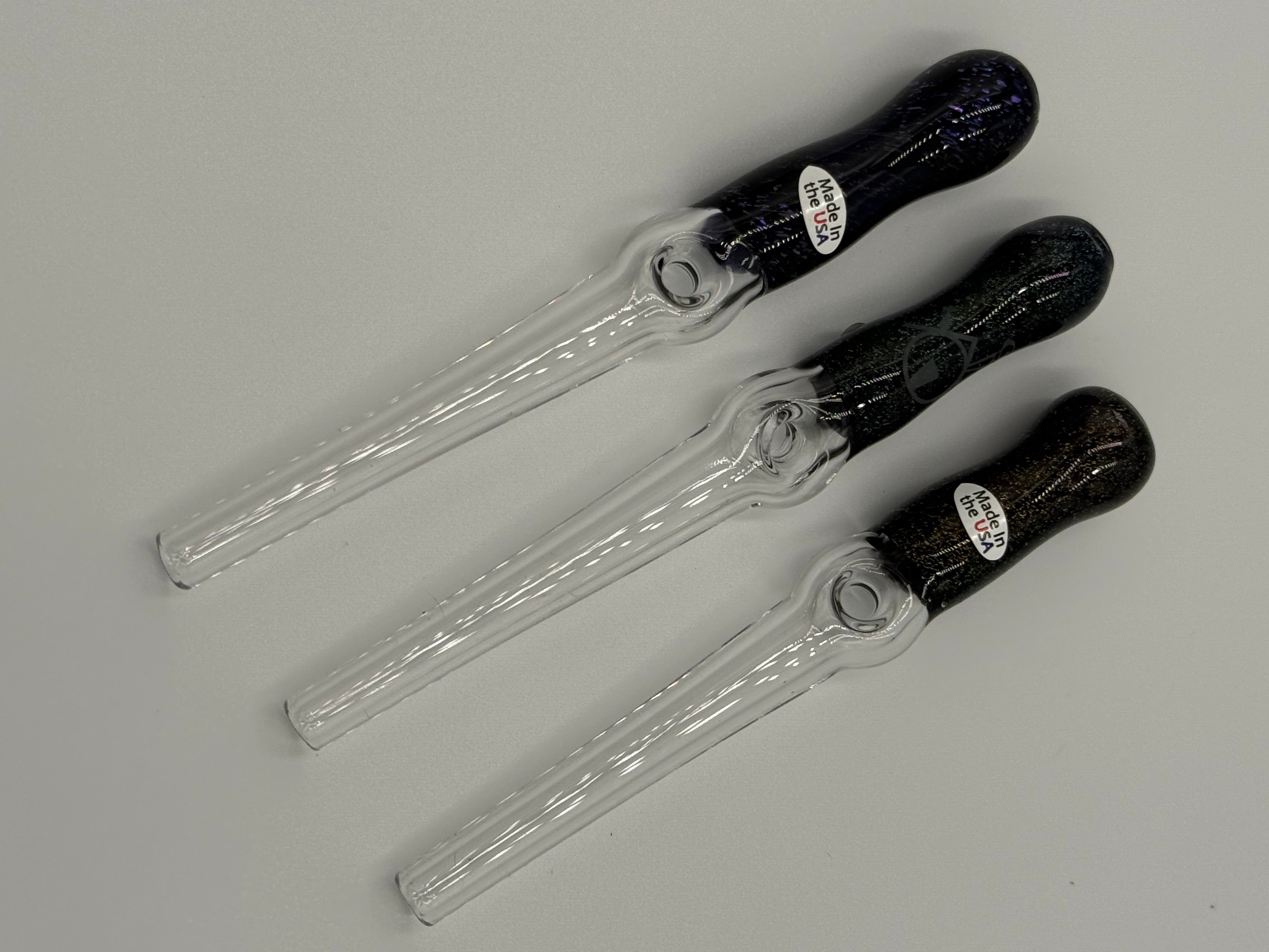 Home Blown Glass Dichro Straw – Hand Blown Borosilicate Glass Straw – Made in USA