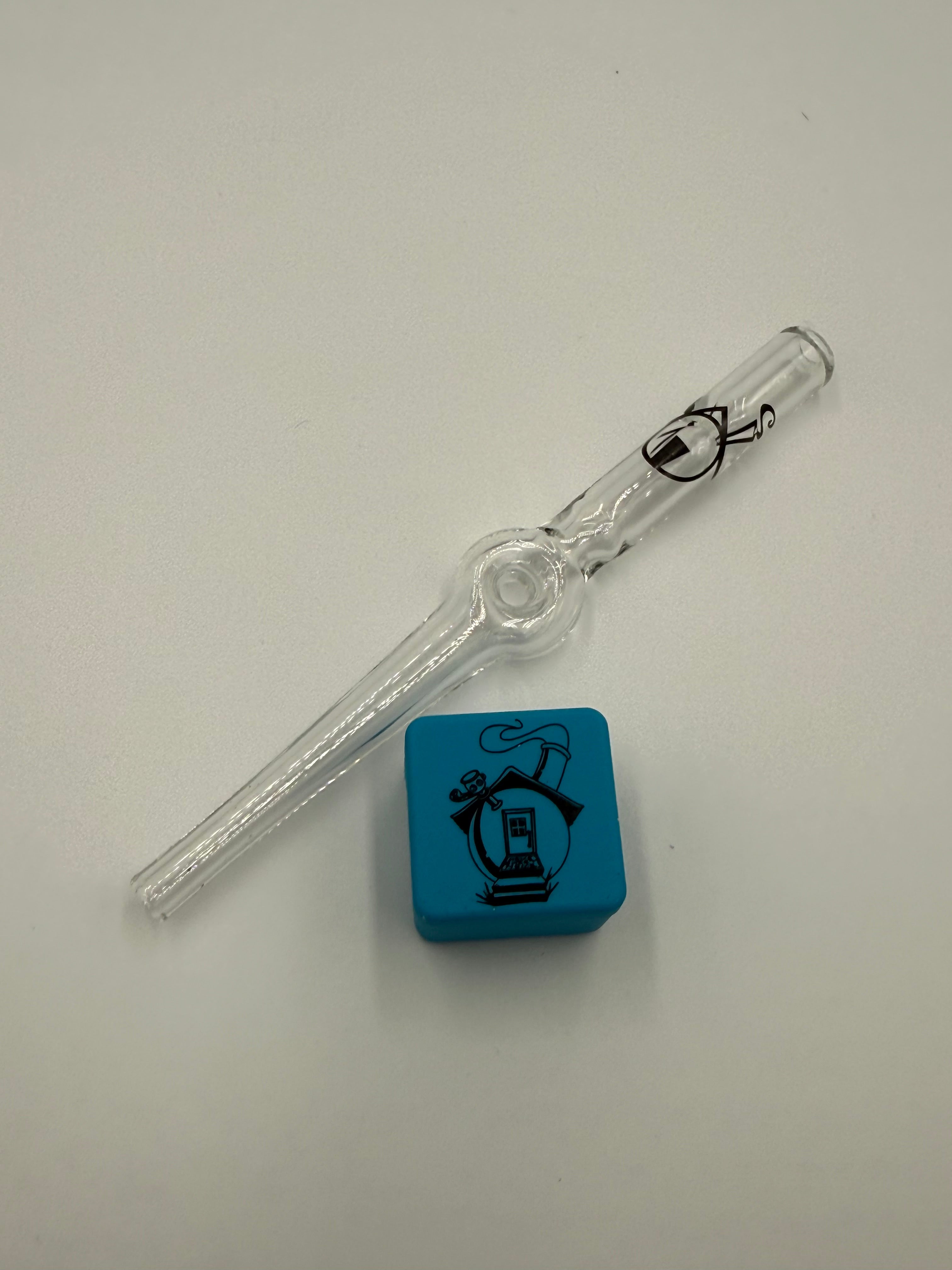 Home Blown Glass Road Straw – Air-Cooled Borosilicate Glass Nectar Straw | Clear