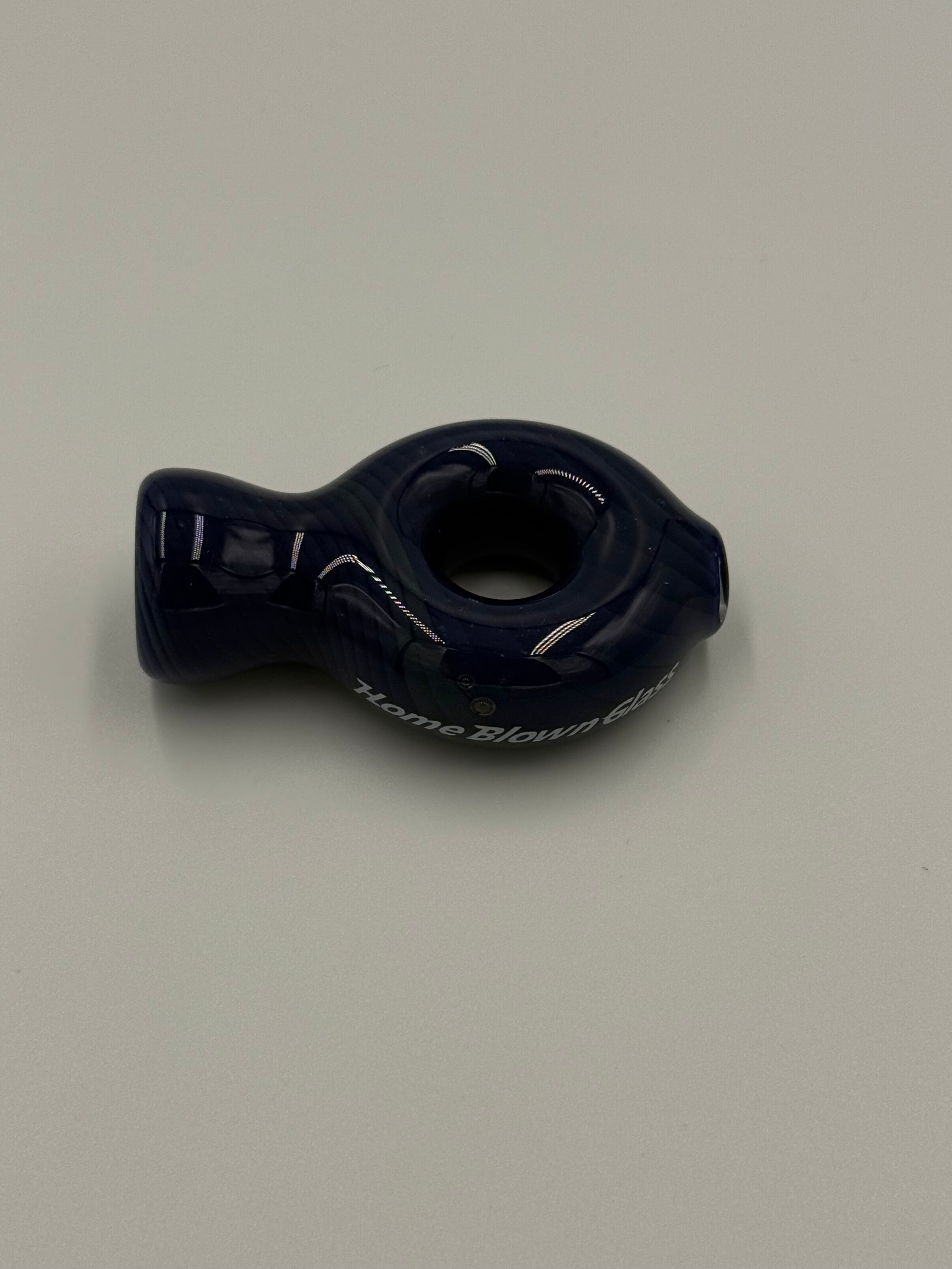 Hand Blown Glass Ring Chillum Pipe – Compact Pocket Pipe – Assorted Colors – Made in USA