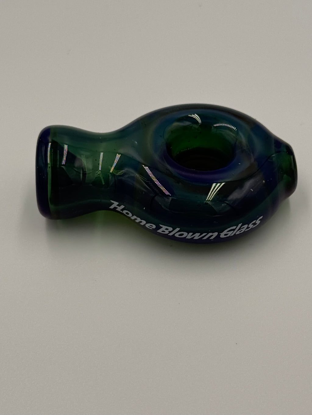 Hand Blown Glass Ring Chillum Pipe – Compact Pocket Pipe – Assorted Colors – Made in USA