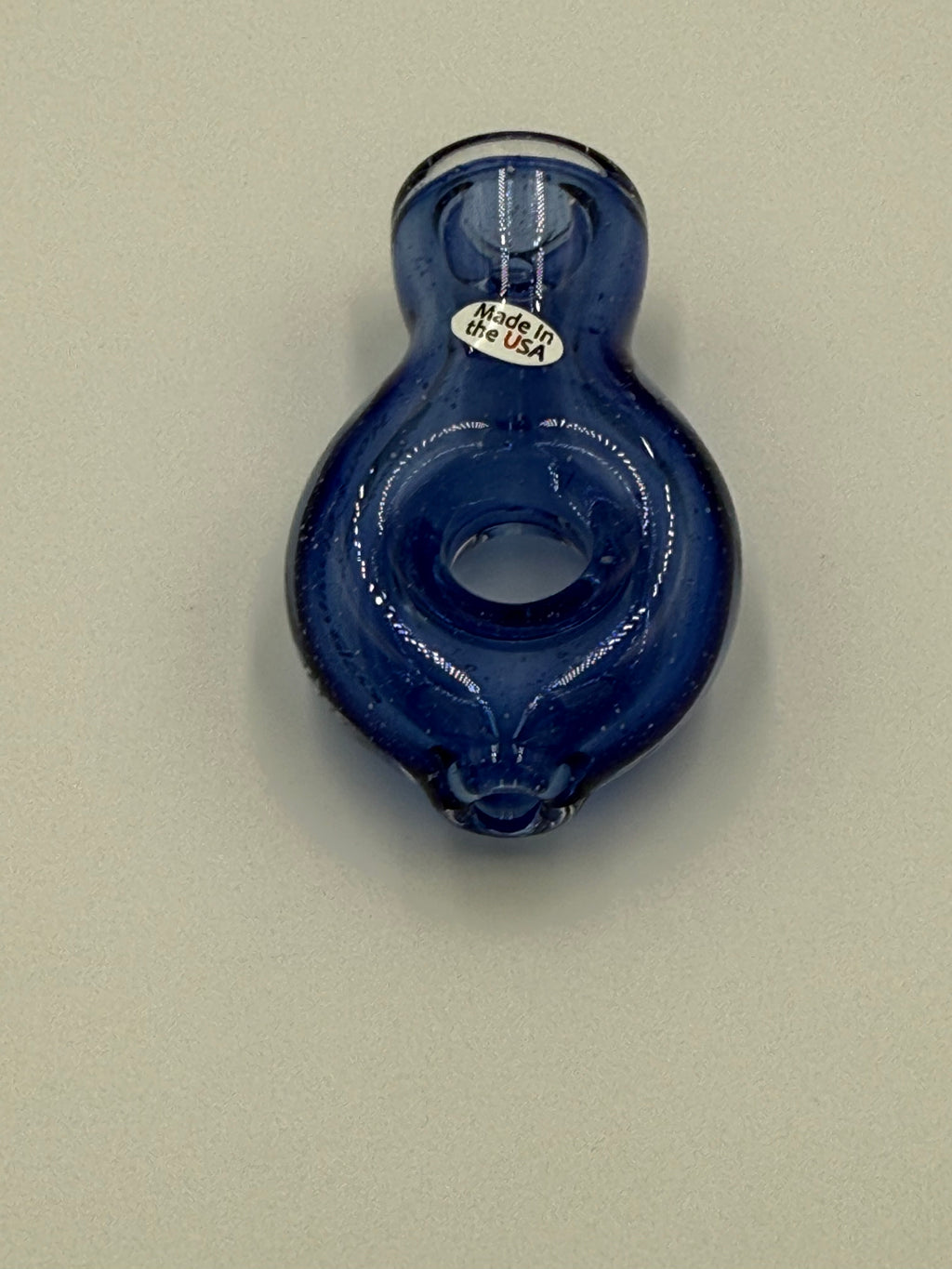 Hand Blown Glass Ring Chillum Pipe – Compact Pocket Pipe – Assorted Colors – Made in USA