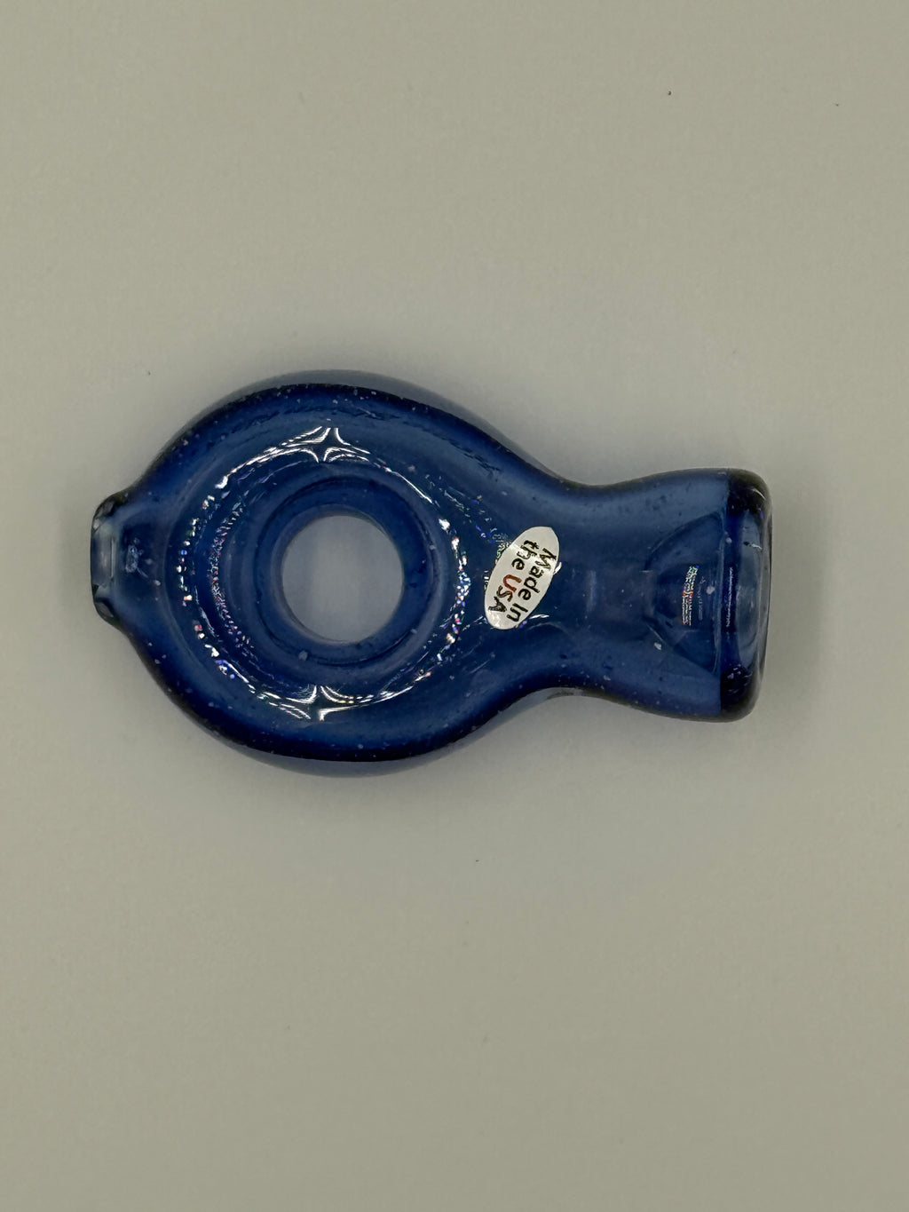 Hand Blown Glass Ring Chillum Pipe – Compact Pocket Pipe – Assorted Colors – Made in USA