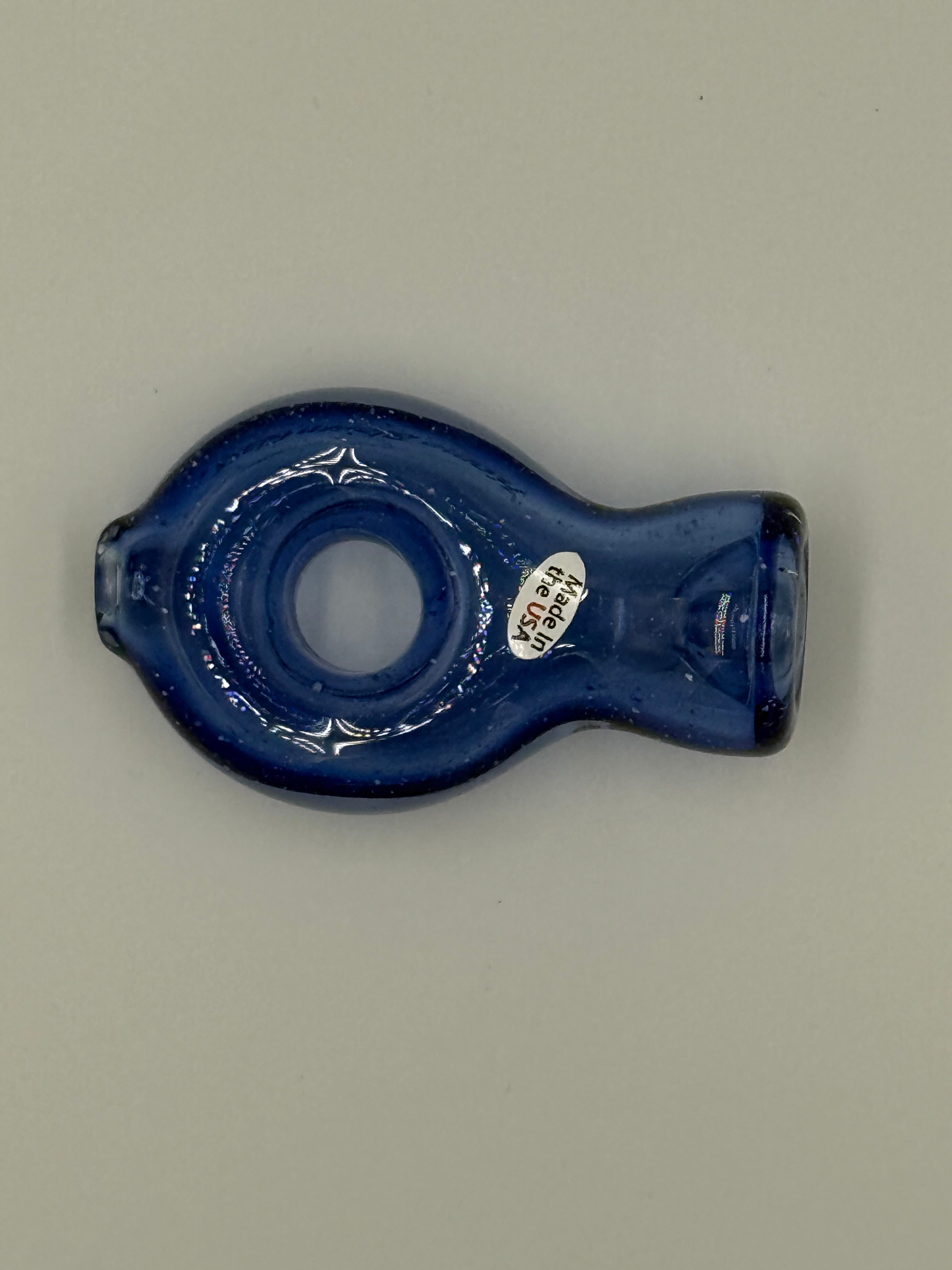 Hand Blown Glass Ring Chillum Pipe – Compact Pocket Pipe – Assorted Colors – Made in USA