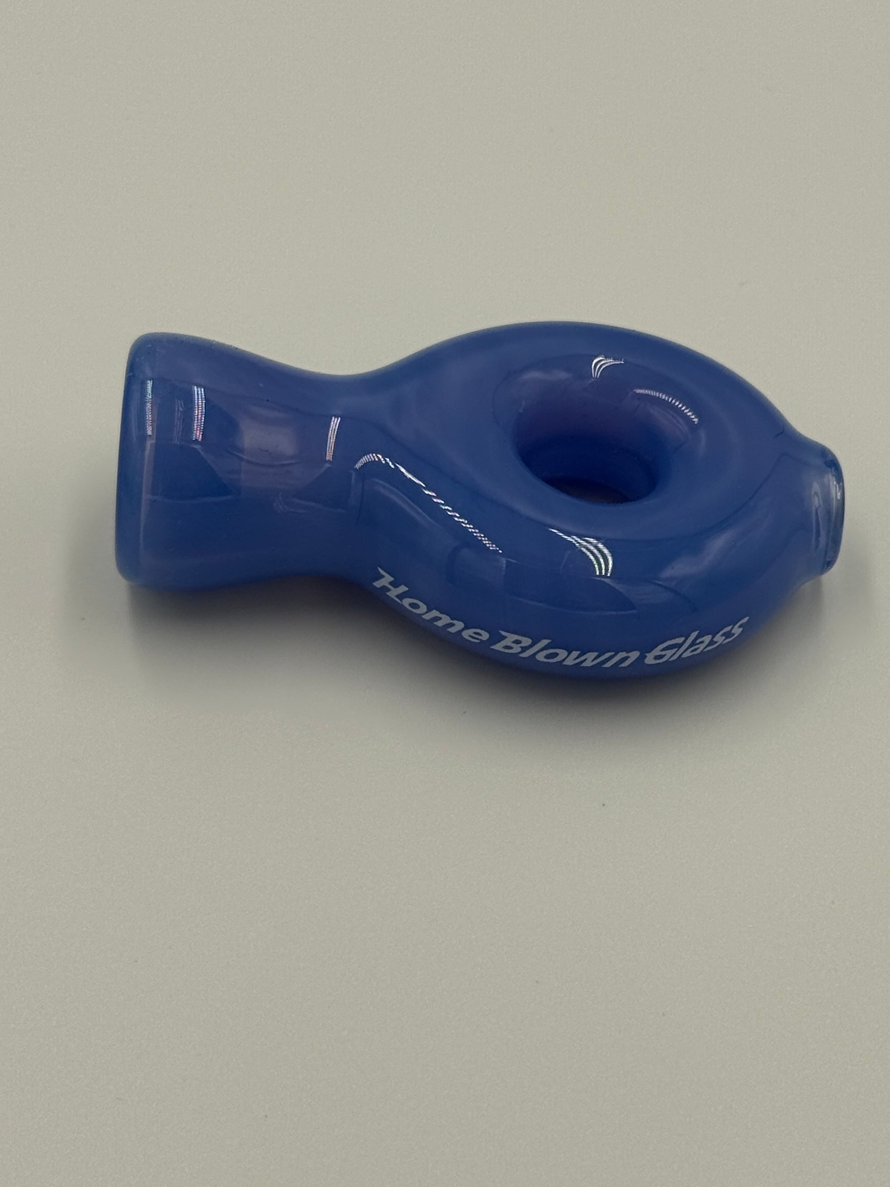 Hand Blown Glass Ring Chillum Pipe – Compact Pocket Pipe – Assorted Colors – Made in USA