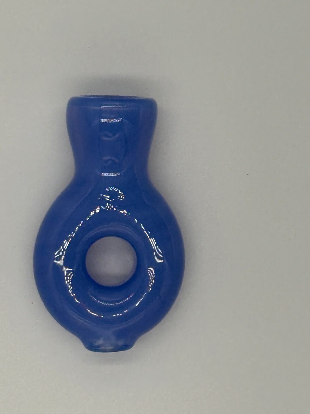 Hand Blown Glass Ring Chillum Pipe – Compact Pocket Pipe – Assorted Colors – Made in USA