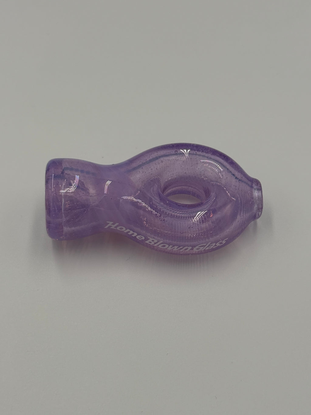 Hand Blown Glass Ring Chillum Pipe – Compact Pocket Pipe – Assorted Colors – Made in USA