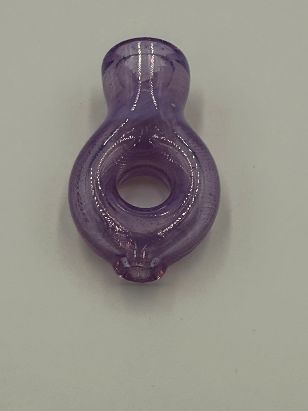 Hand Blown Glass Ring Chillum Pipe – Compact Pocket Pipe – Assorted Colors – Made in USA