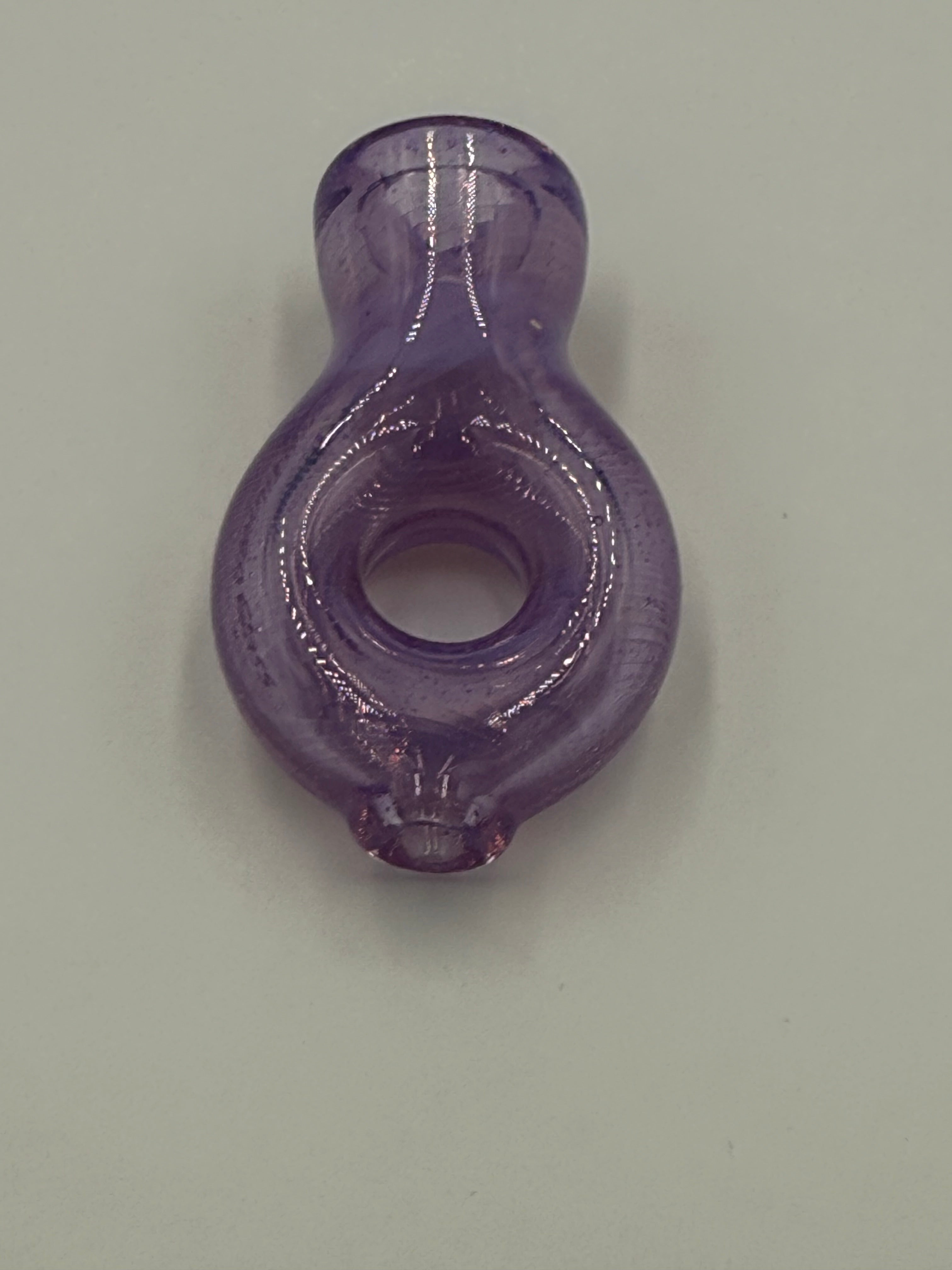 Hand Blown Glass Ring Chillum Pipe – Compact Pocket Pipe – Assorted Colors – Made in USA