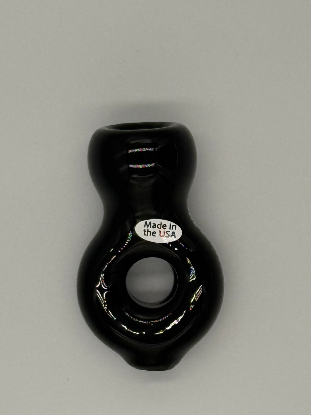 Hand Blown Glass Ring Chillum Pipe – Compact Pocket Pipe – Assorted Colors – Made in USA