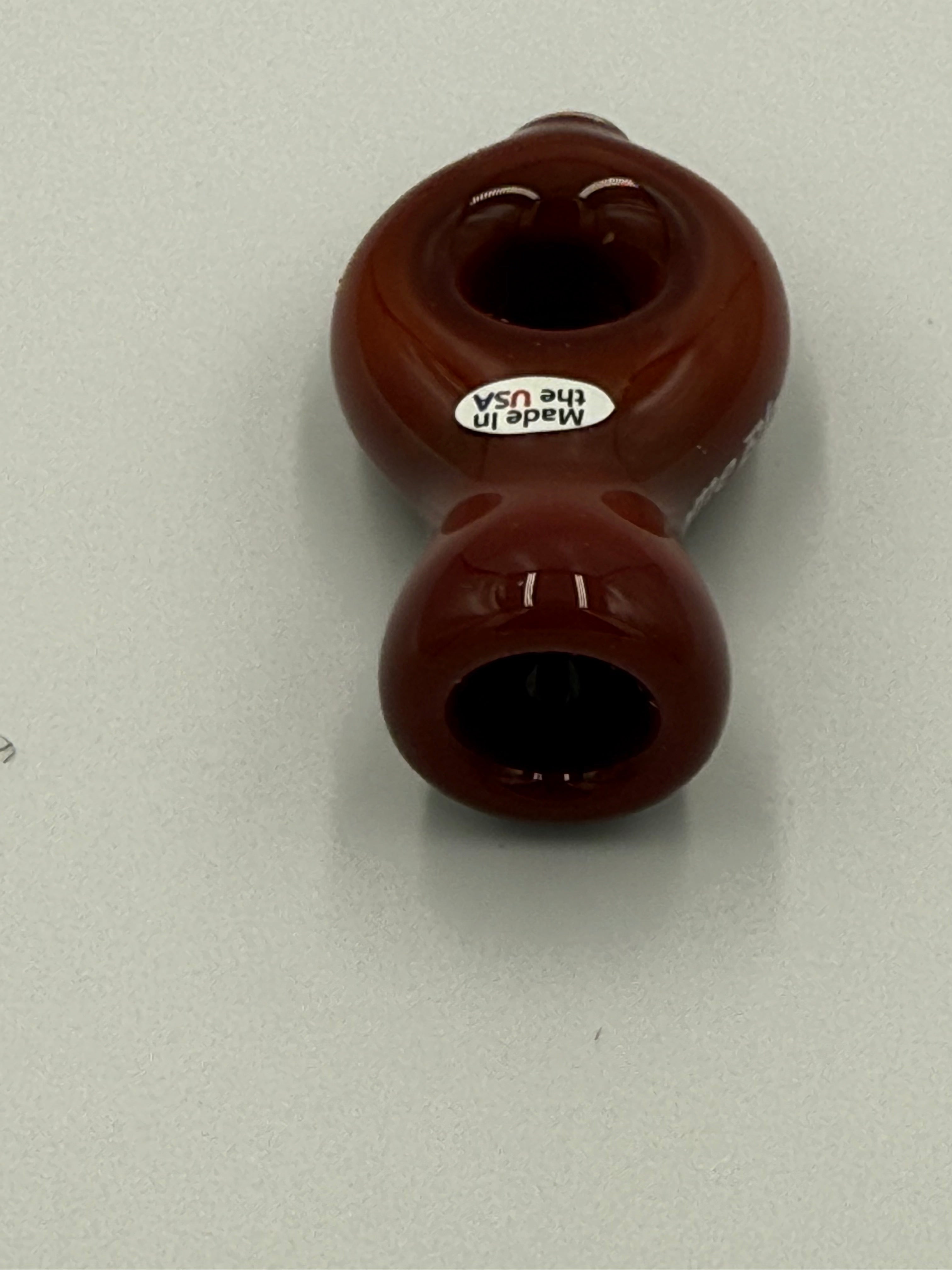 Hand Blown Glass Ring Chillum Pipe – Compact Pocket Pipe – Assorted Colors – Made in USA