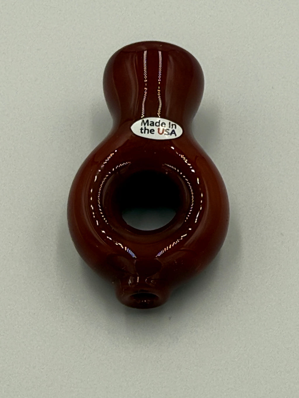 Hand Blown Glass Ring Chillum Pipe – Compact Pocket Pipe – Assorted Colors – Made in USA