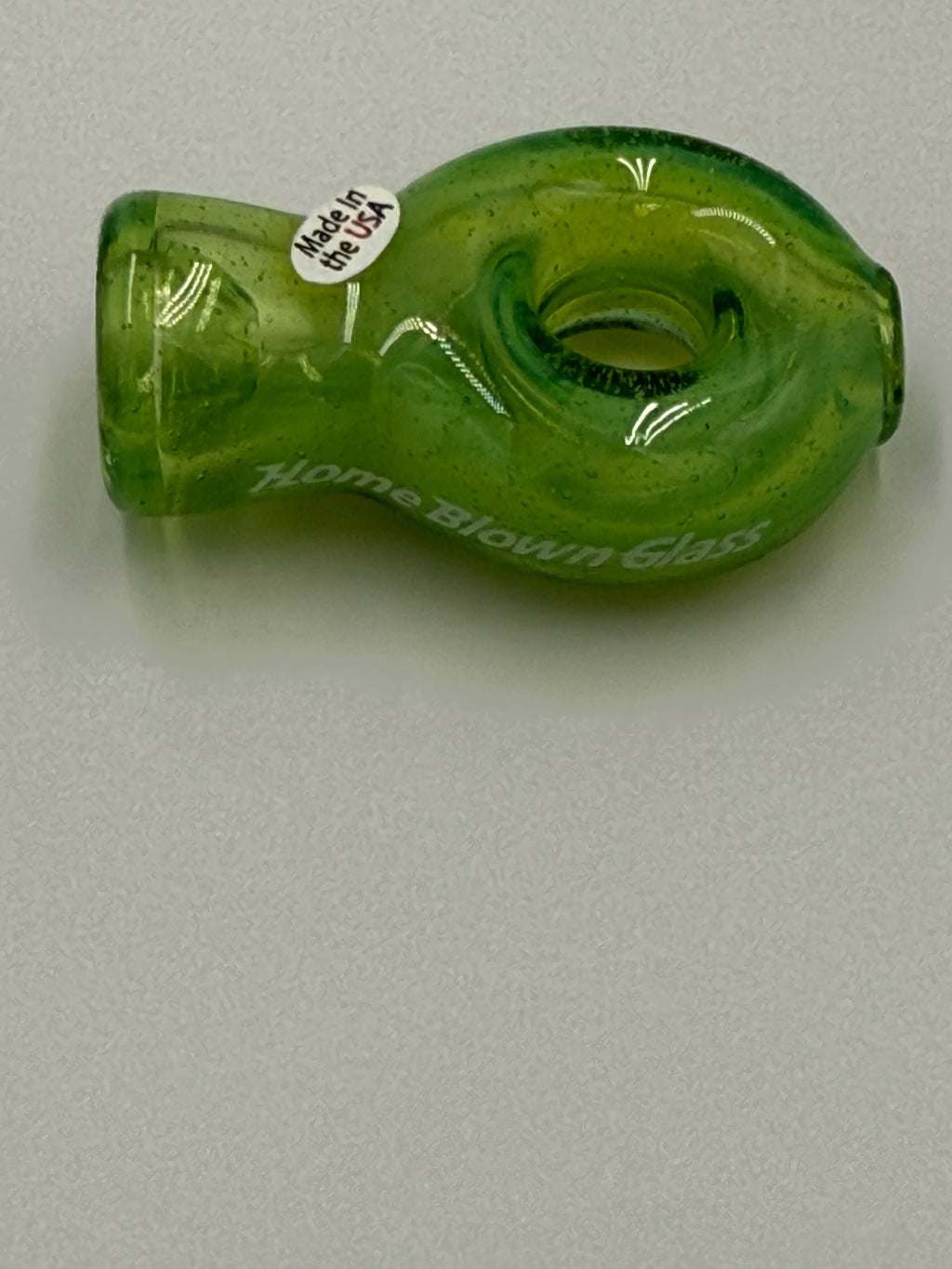 Hand Blown Glass Ring Chillum Pipe – Compact Pocket Pipe – Assorted Colors – Made in USA