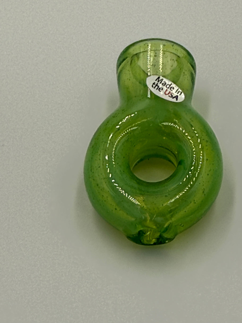 Hand Blown Glass Ring Chillum Pipe – Compact Pocket Pipe – Assorted Colors – Made in USA