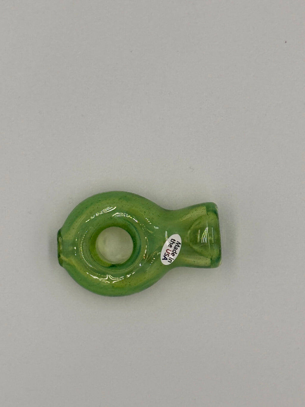 Hand Blown Glass Ring Chillum Pipe – Compact Pocket Pipe – Assorted Colors – Made in USA