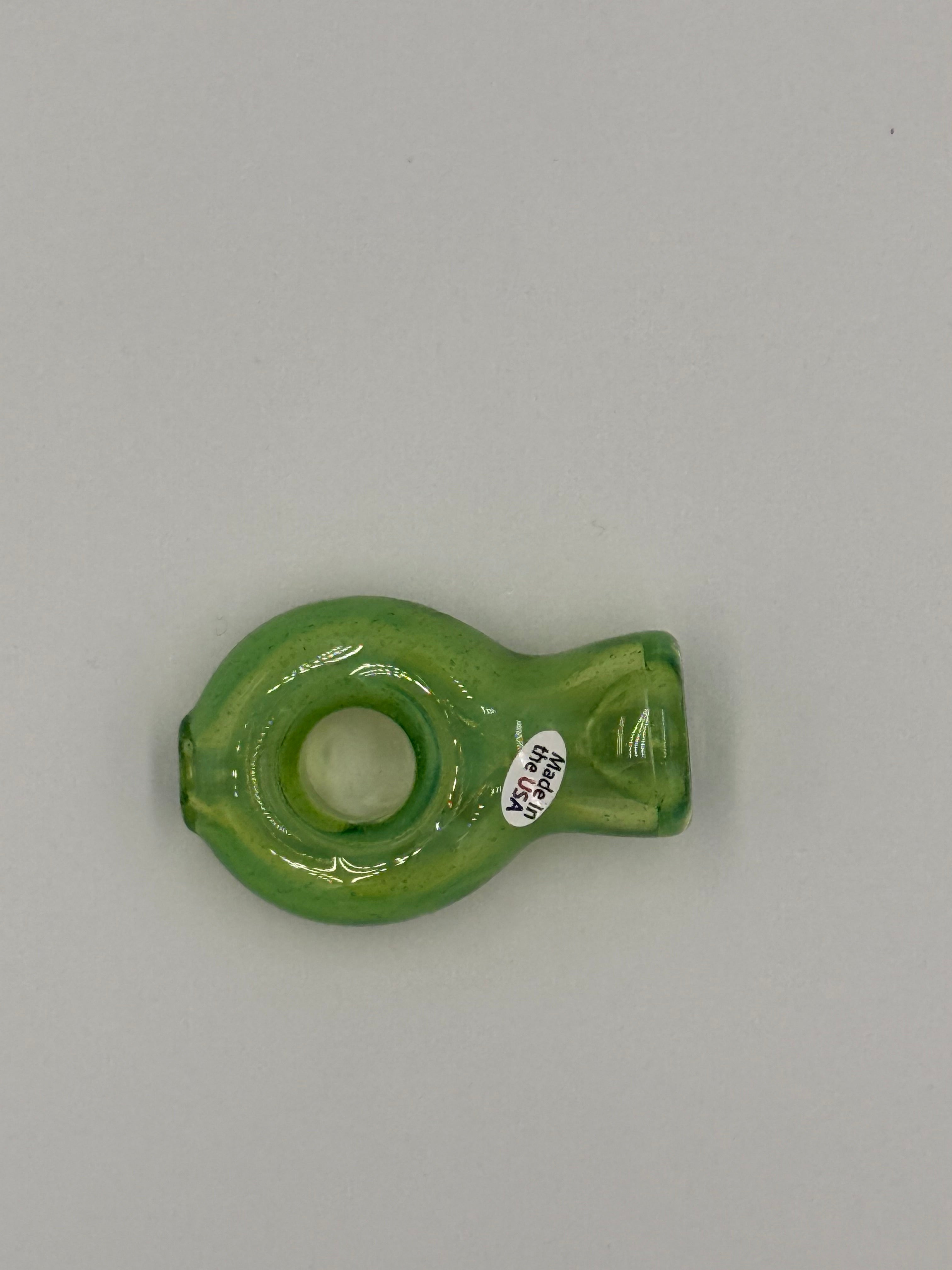 Hand Blown Glass Ring Chillum Pipe – Compact Pocket Pipe – Assorted Colors – Made in USA