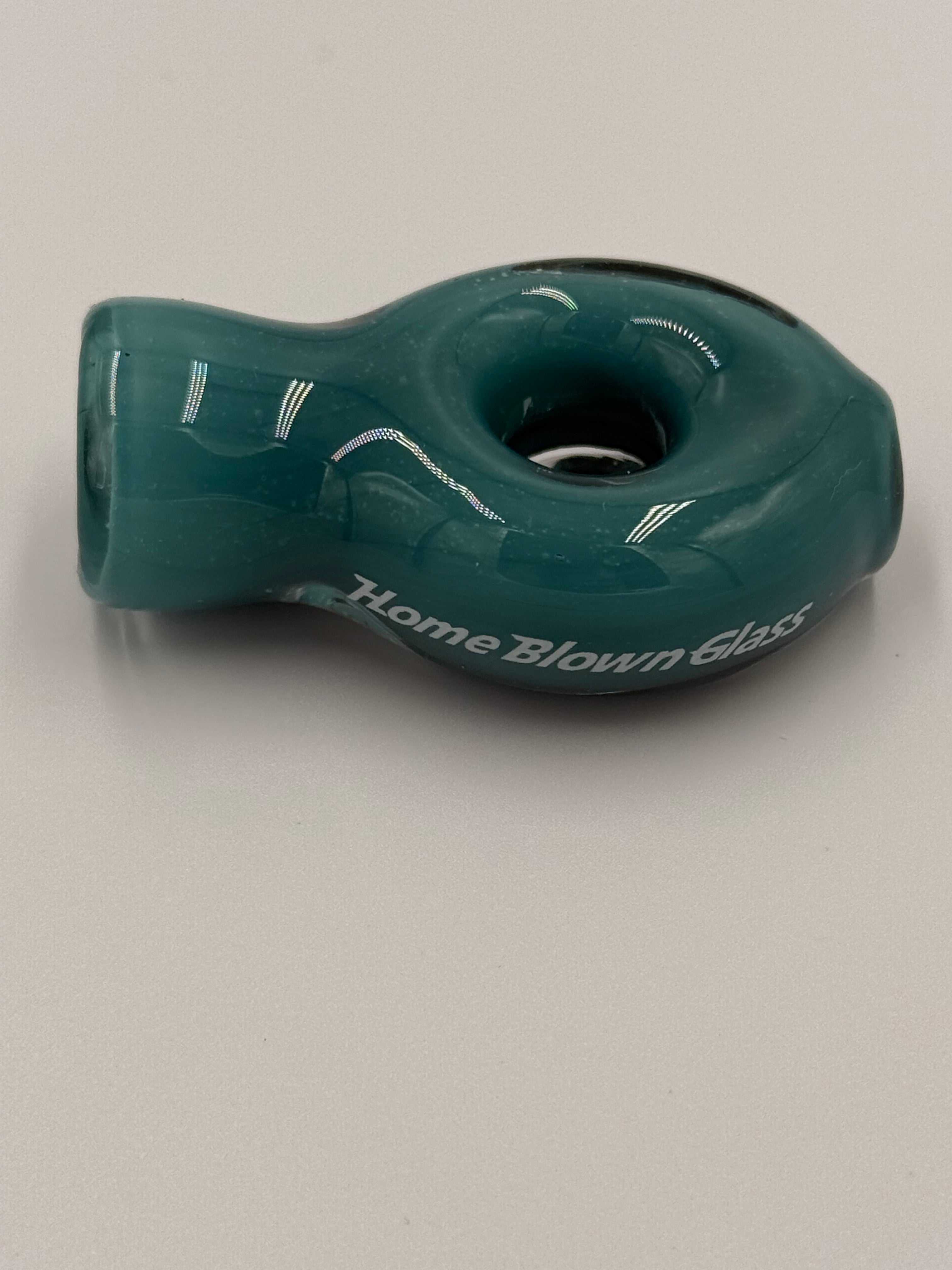 Hand Blown Glass Ring Chillum Pipe – Compact Pocket Pipe – Assorted Colors – Made in USA