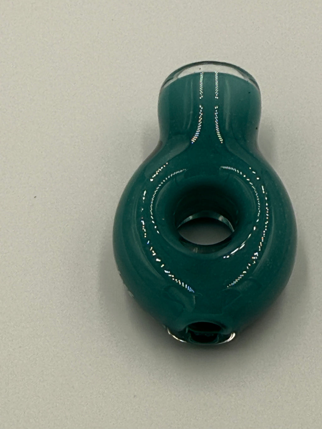 Hand Blown Glass Ring Chillum Pipe – Compact Pocket Pipe – Assorted Colors – Made in USA