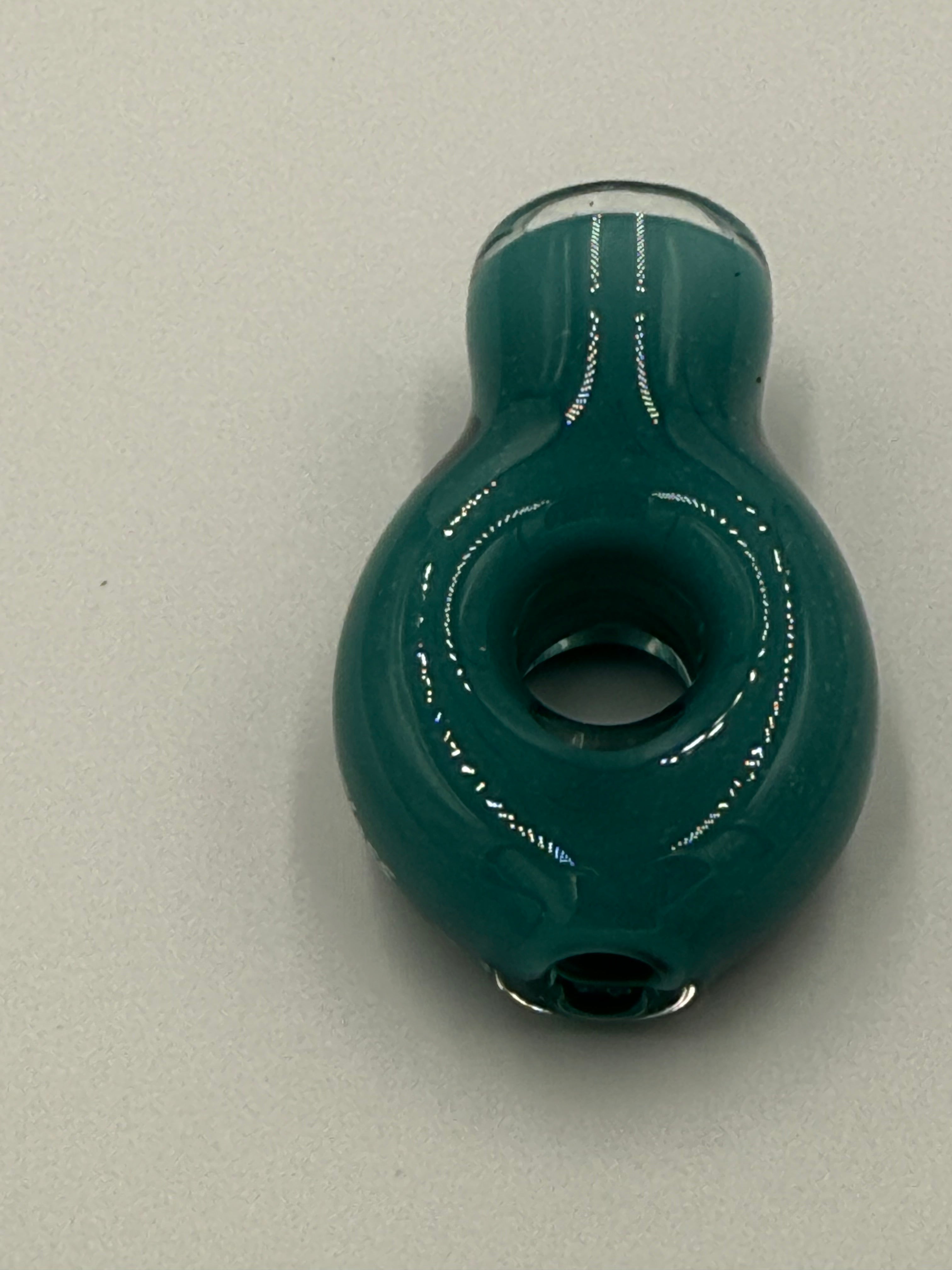 Hand Blown Glass Ring Chillum Pipe – Compact Pocket Pipe – Assorted Colors – Made in USA