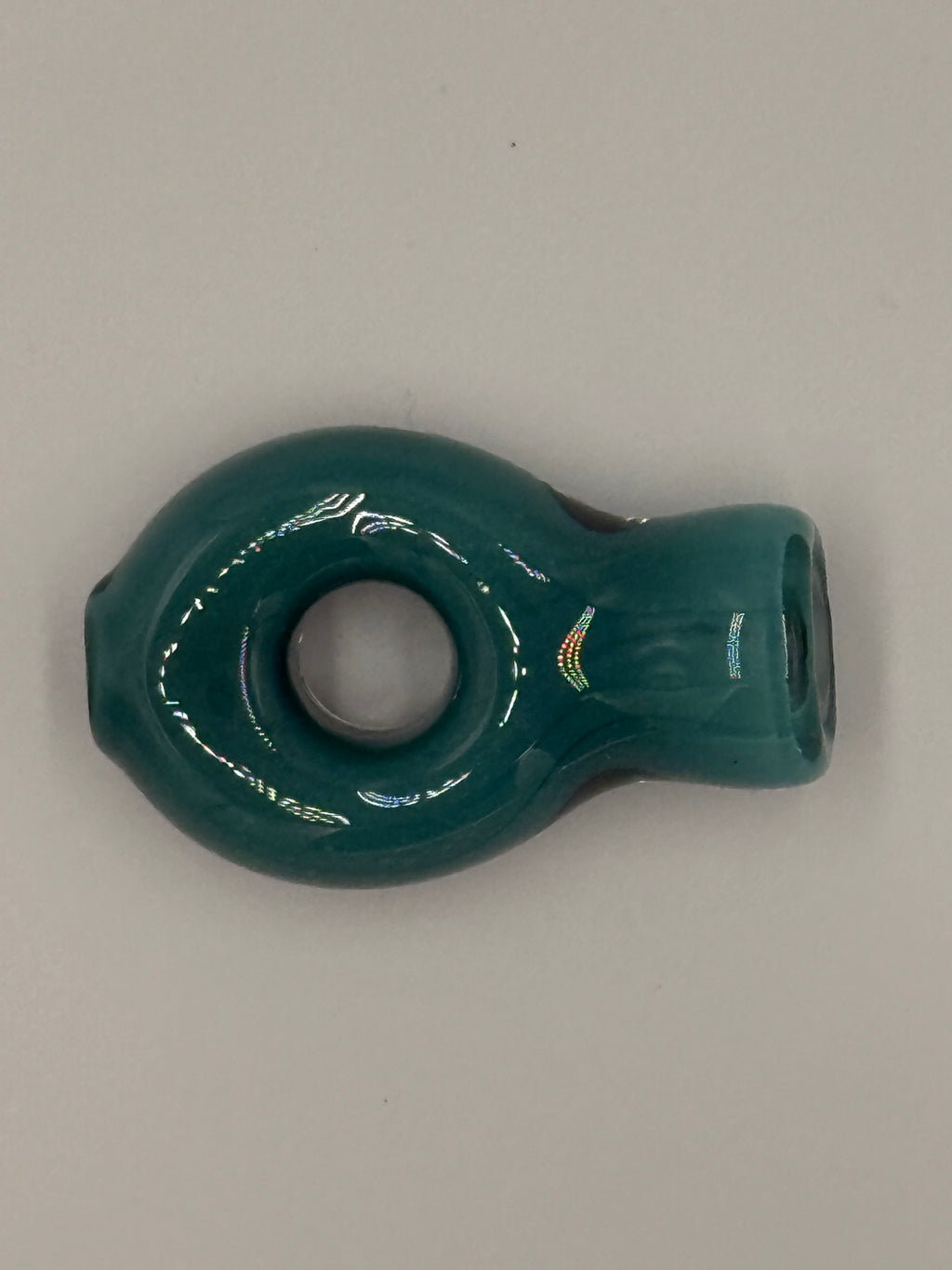 Hand Blown Glass Ring Chillum Pipe – Compact Pocket Pipe – Assorted Colors – Made in USA