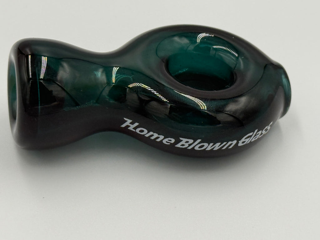 Hand Blown Glass Ring Chillum Pipe – Compact Pocket Pipe – Assorted Colors – Made in USA