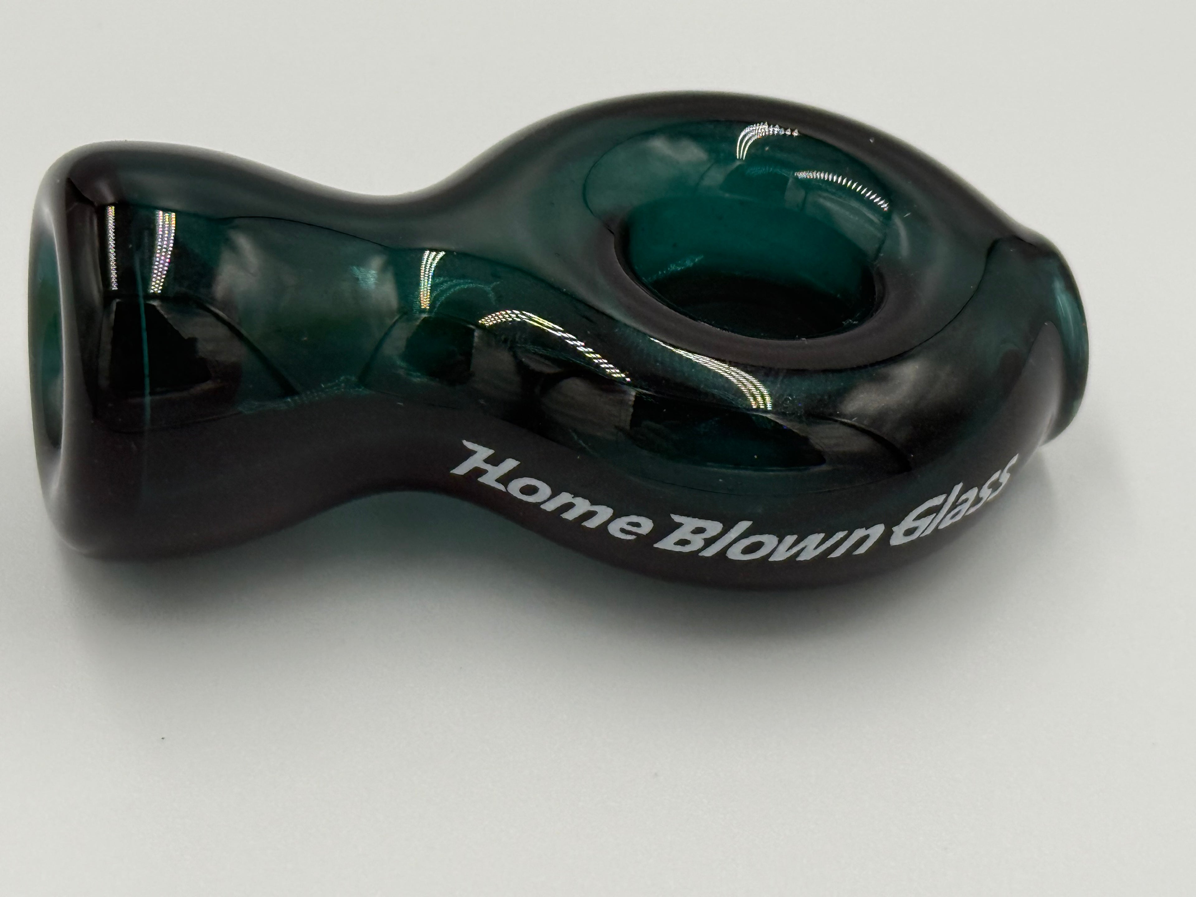 Hand Blown Glass Ring Chillum Pipe – Compact Pocket Pipe – Assorted Colors – Made in USA