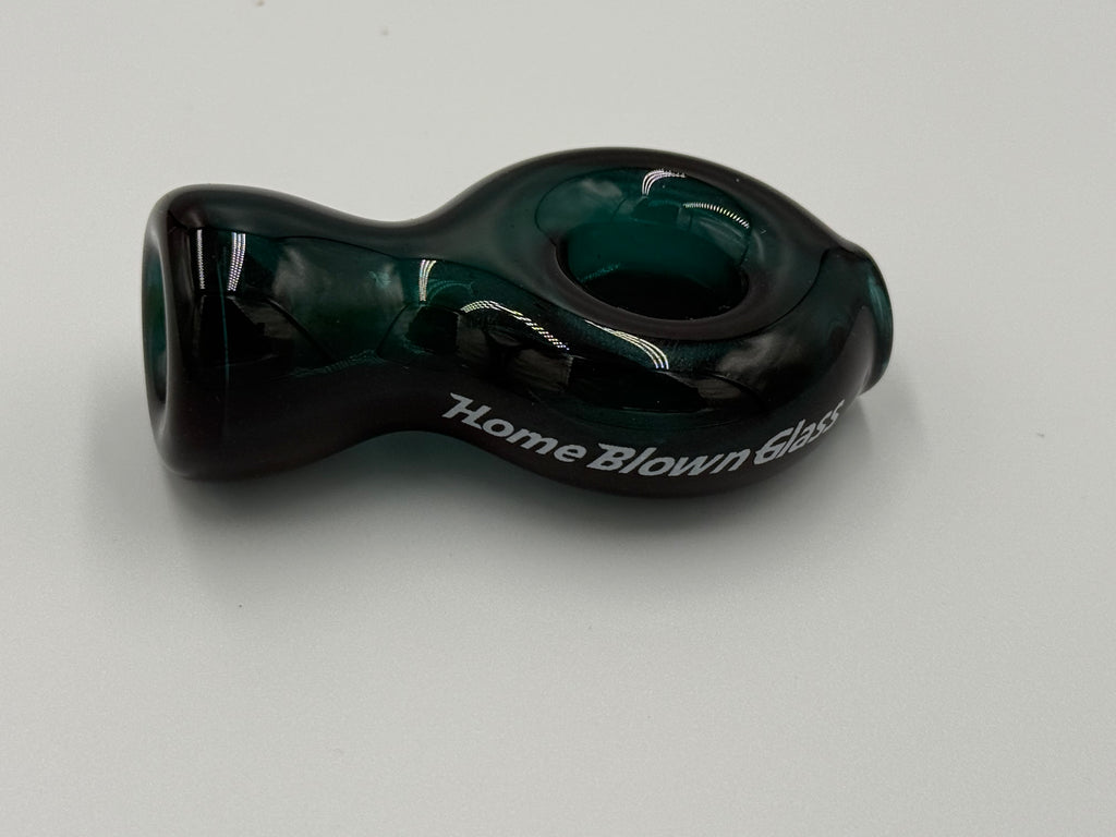 Hand Blown Glass Ring Chillum Pipe – Compact Pocket Pipe – Assorted Colors – Made in USA