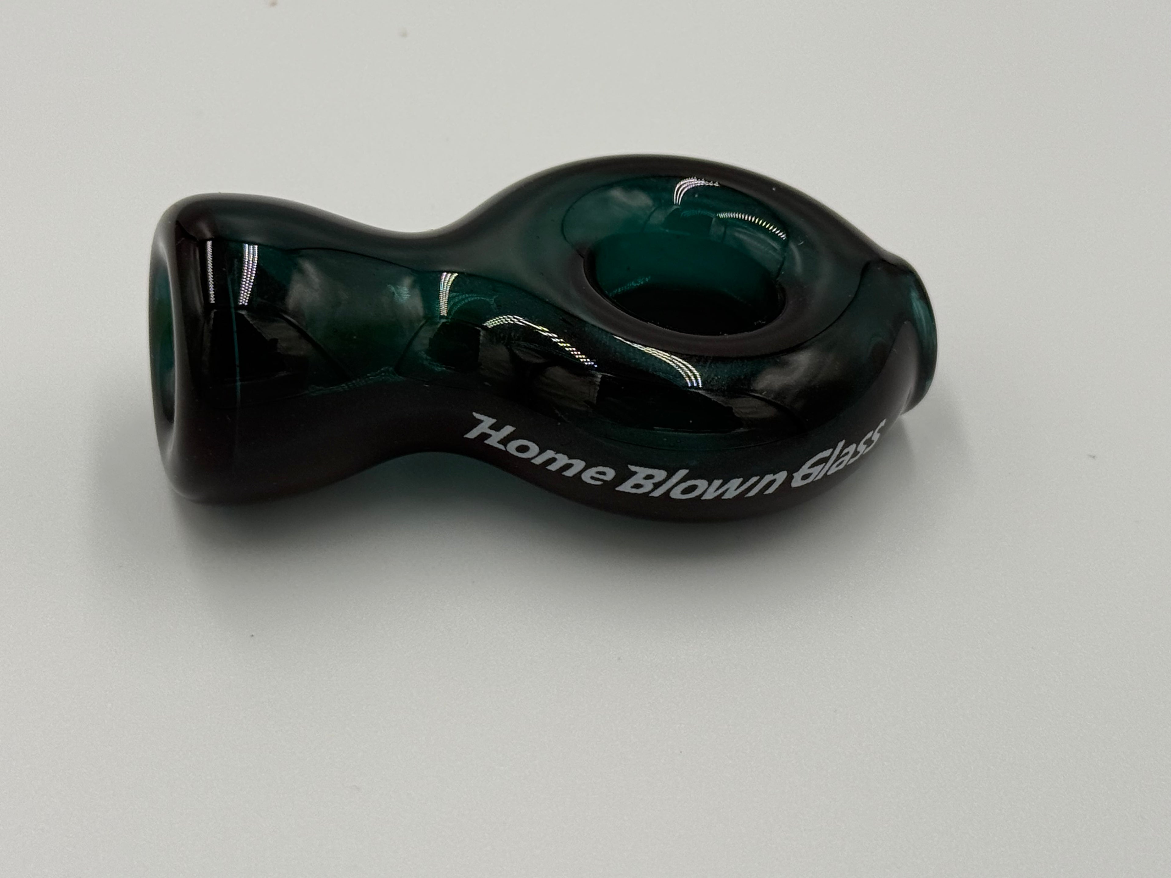 Hand Blown Glass Ring Chillum Pipe – Compact Pocket Pipe – Assorted Colors – Made in USA