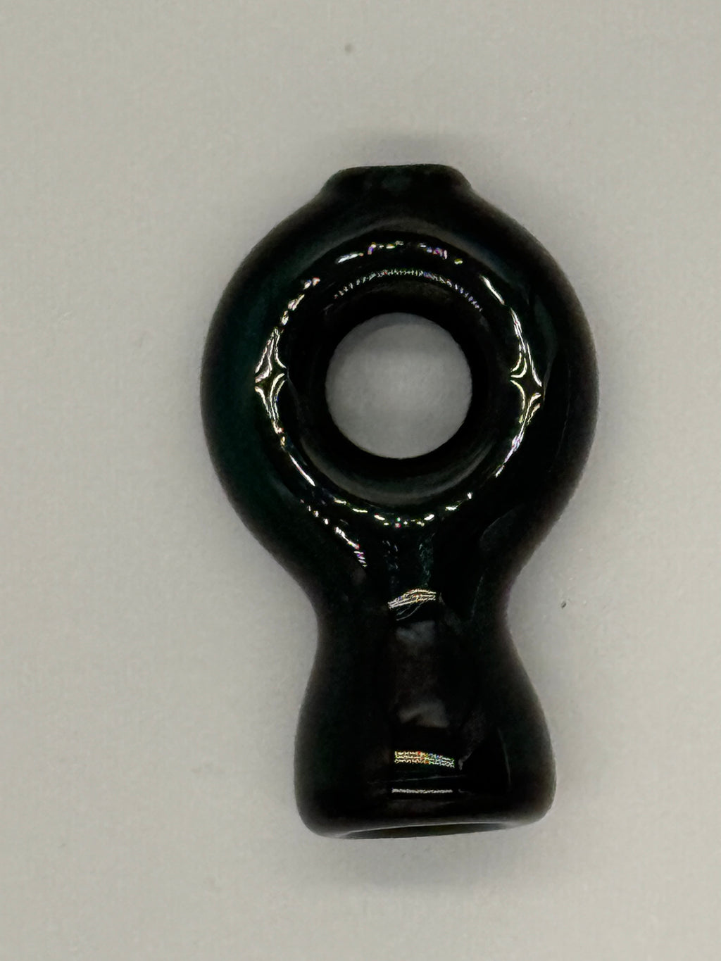 Hand Blown Glass Ring Chillum Pipe – Compact Pocket Pipe – Assorted Colors – Made in USA