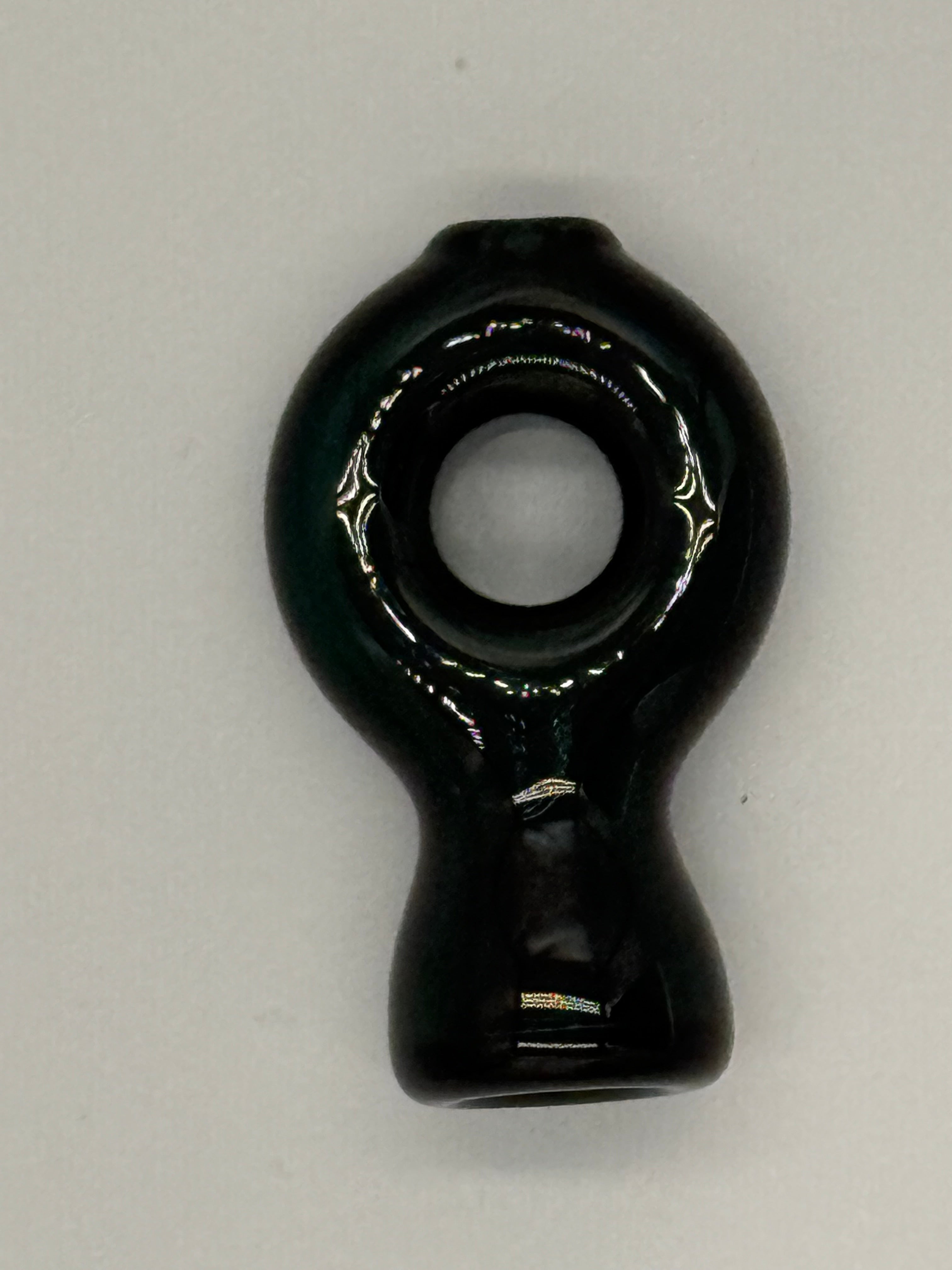 Hand Blown Glass Ring Chillum Pipe – Compact Pocket Pipe – Assorted Colors – Made in USA