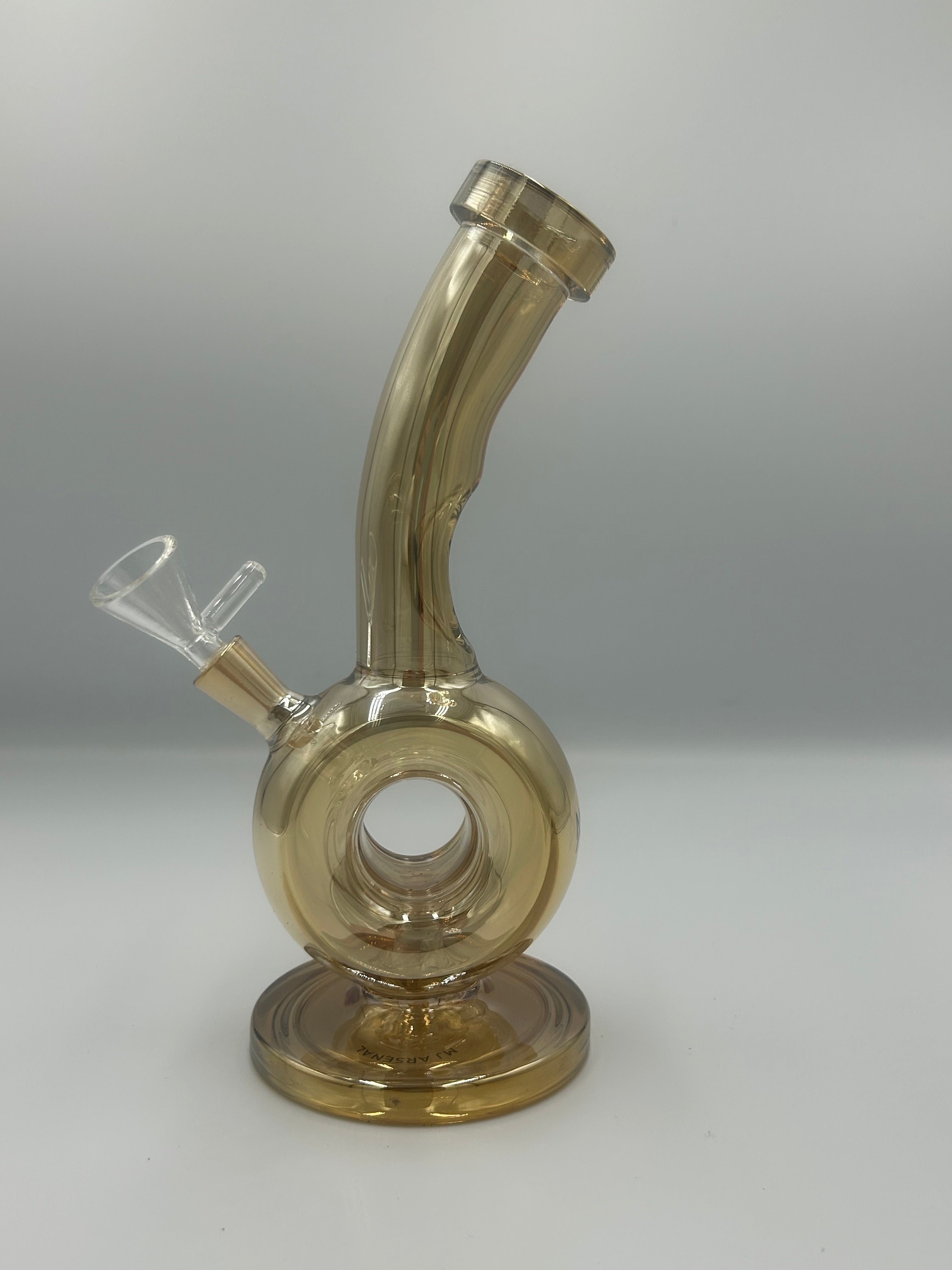 MJ Arsenal Saturn Orbital Series Mini Glass Water Pipe – 10mm Borosilicate Glass Bong with Circular Perc