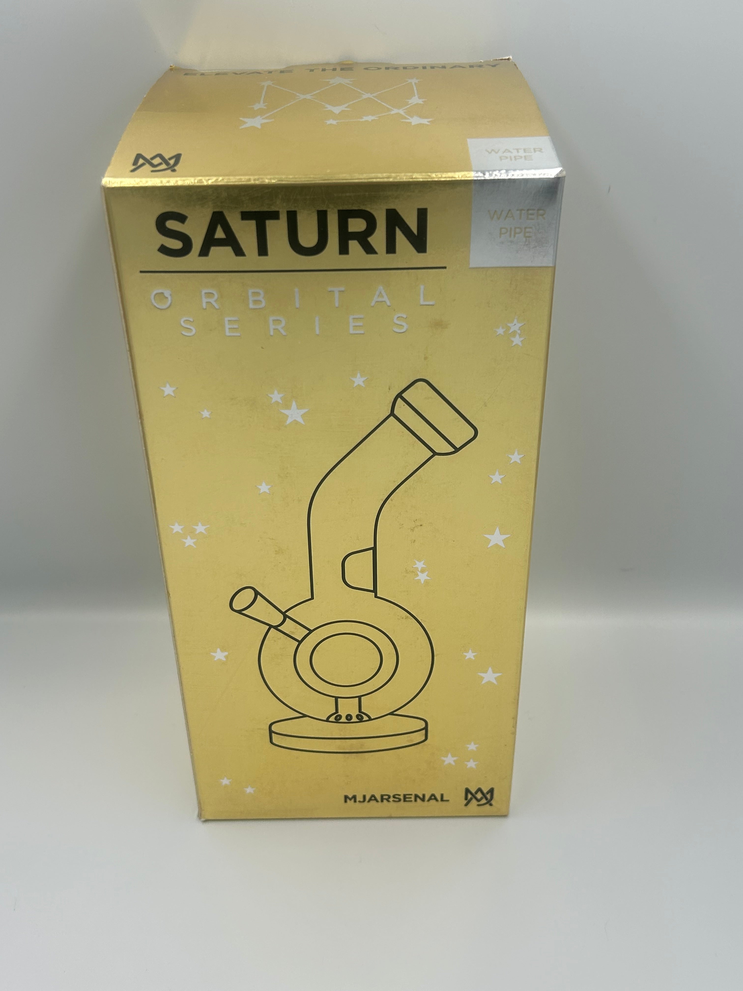 MJ Arsenal Saturn Orbital Series Mini Glass Water Pipe – 10mm Borosilicate Glass Bong with Circular Perc