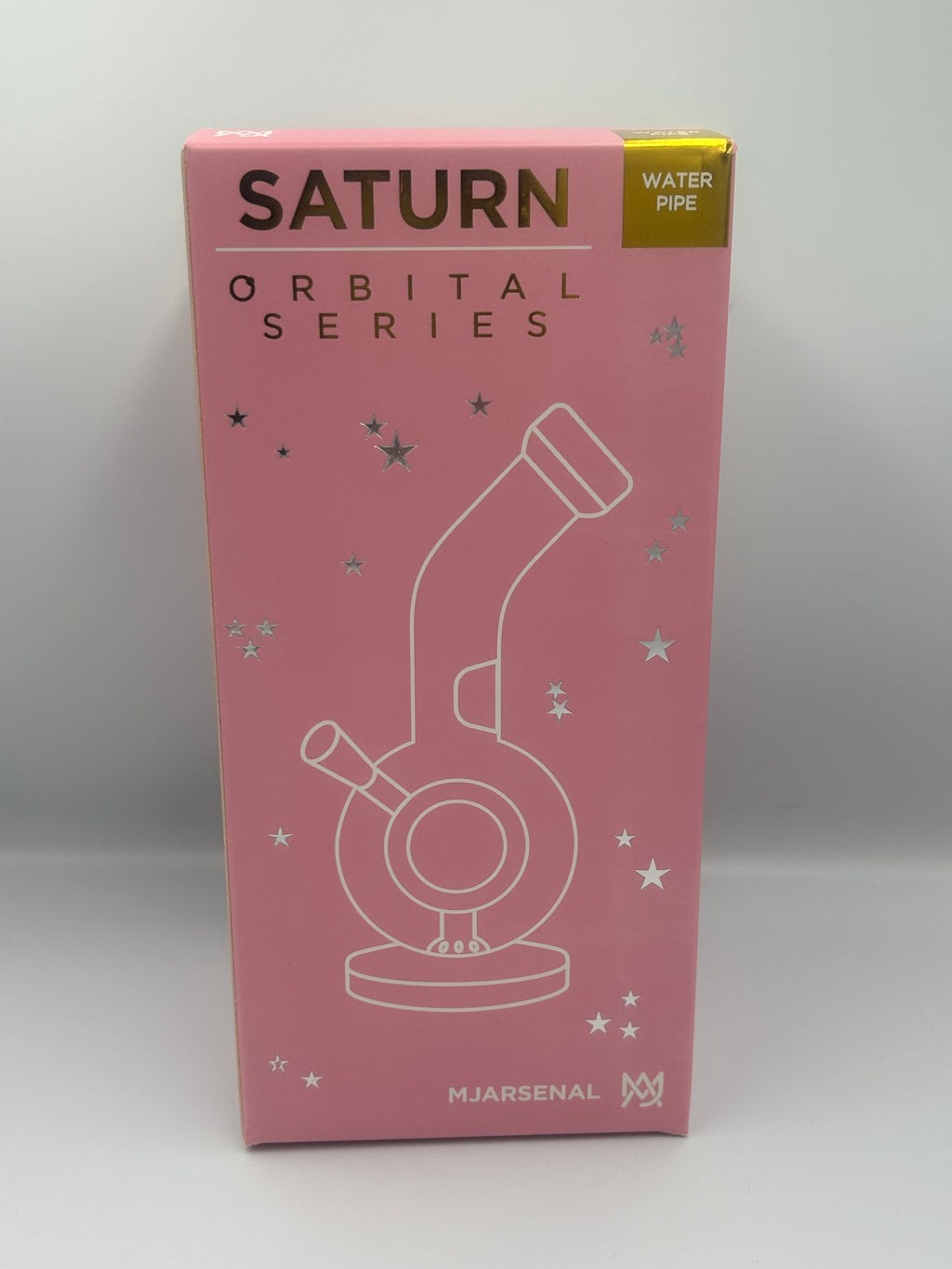 MJ Arsenal Saturn Orbital Series Mini Glass Water Pipe – 10mm Borosilicate Glass Bong with Circular Perc