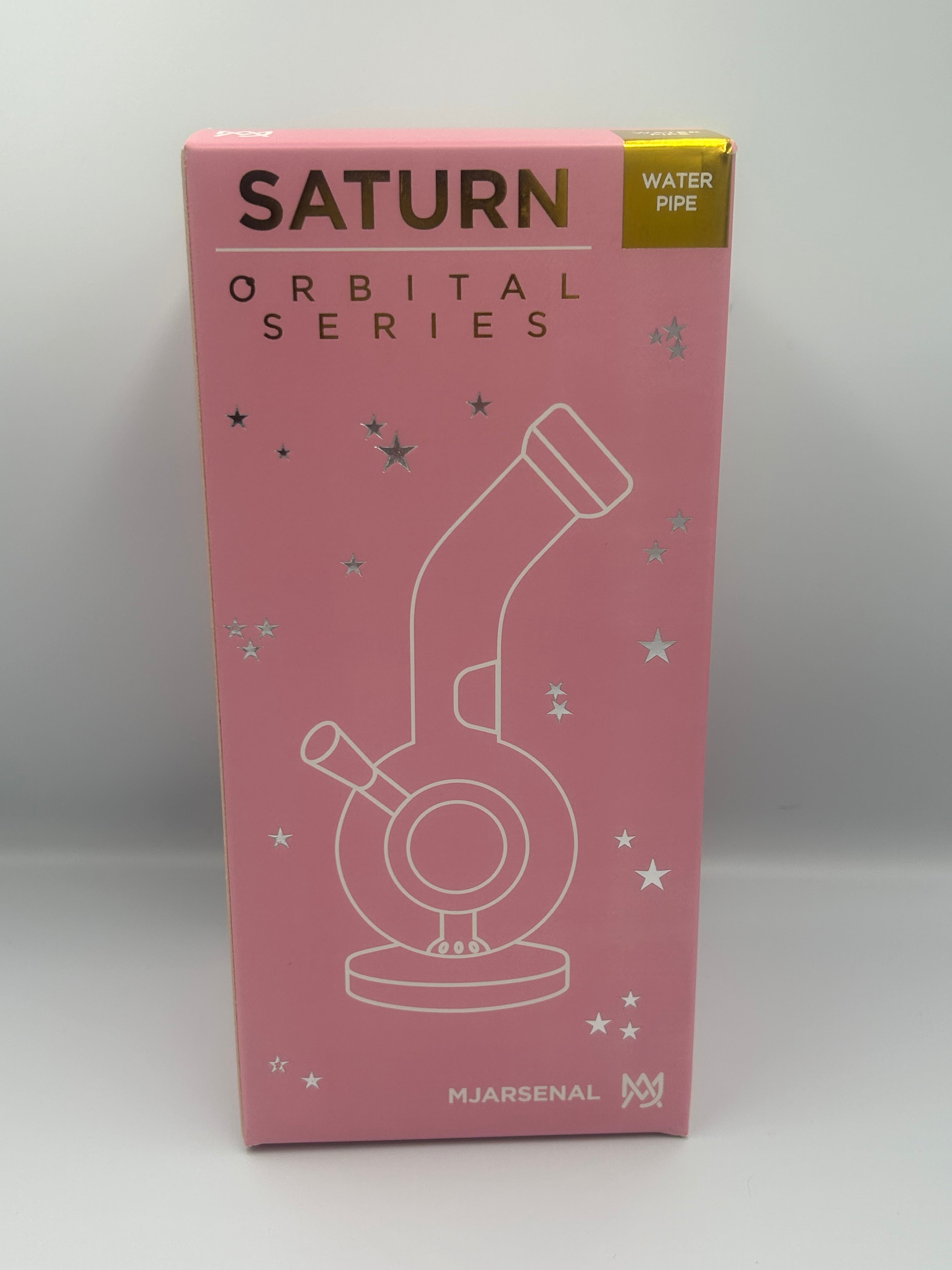 MJ Arsenal Saturn Orbital Series Mini Glass Water Pipe – 10mm Borosilicate Glass Bong with Circular Perc