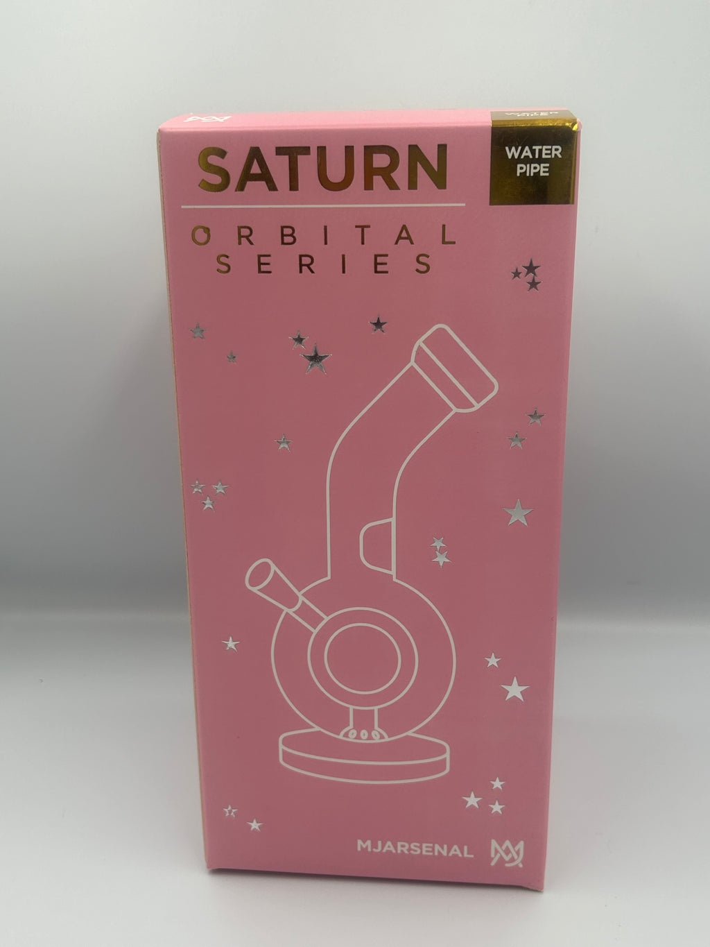 MJ Arsenal Saturn Orbital Series Mini Glass Water Pipe – 10mm Borosilicate Glass Bong with Circular Perc